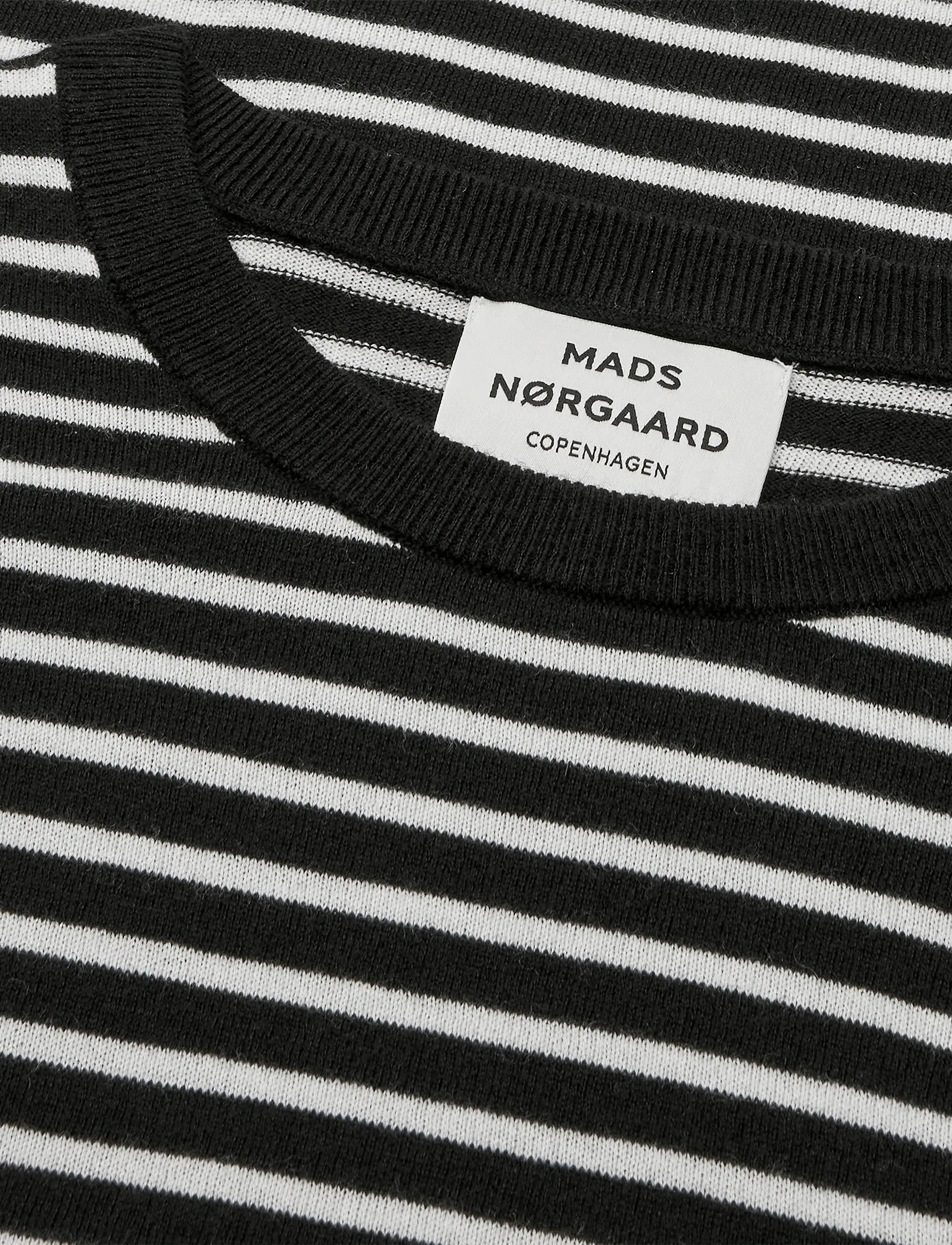 Mads Nørgaard - Fine Merino Ivy Knit - sviitrid - black/vanilla ice - 3