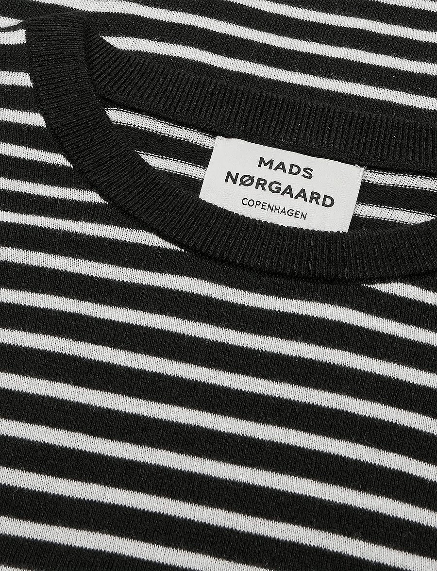 Mads Nørgaard - Fine Merino Ivy Knit - pullover - black/vanilla ice - 3