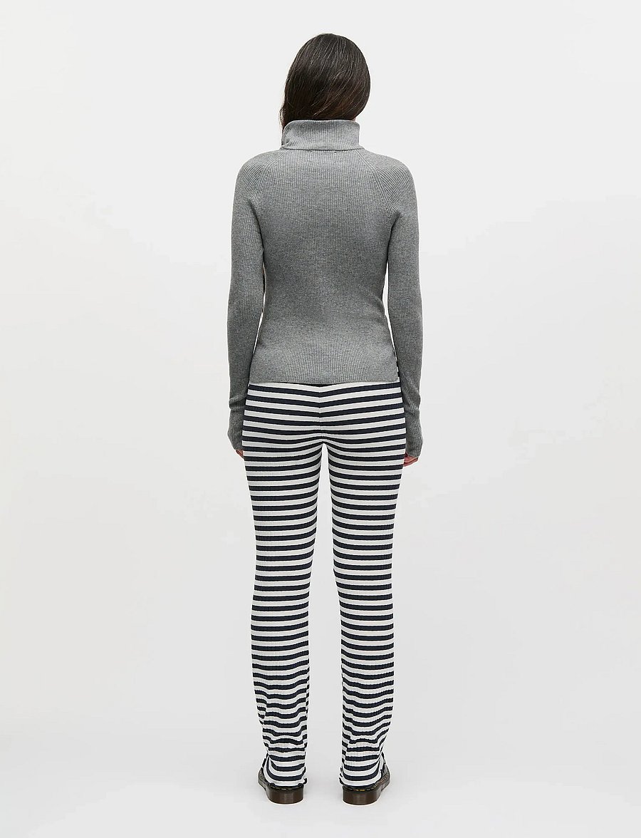 Mads Nørgaard - Fine Merino Ida Knit - neulepuserot - grey melange - 2