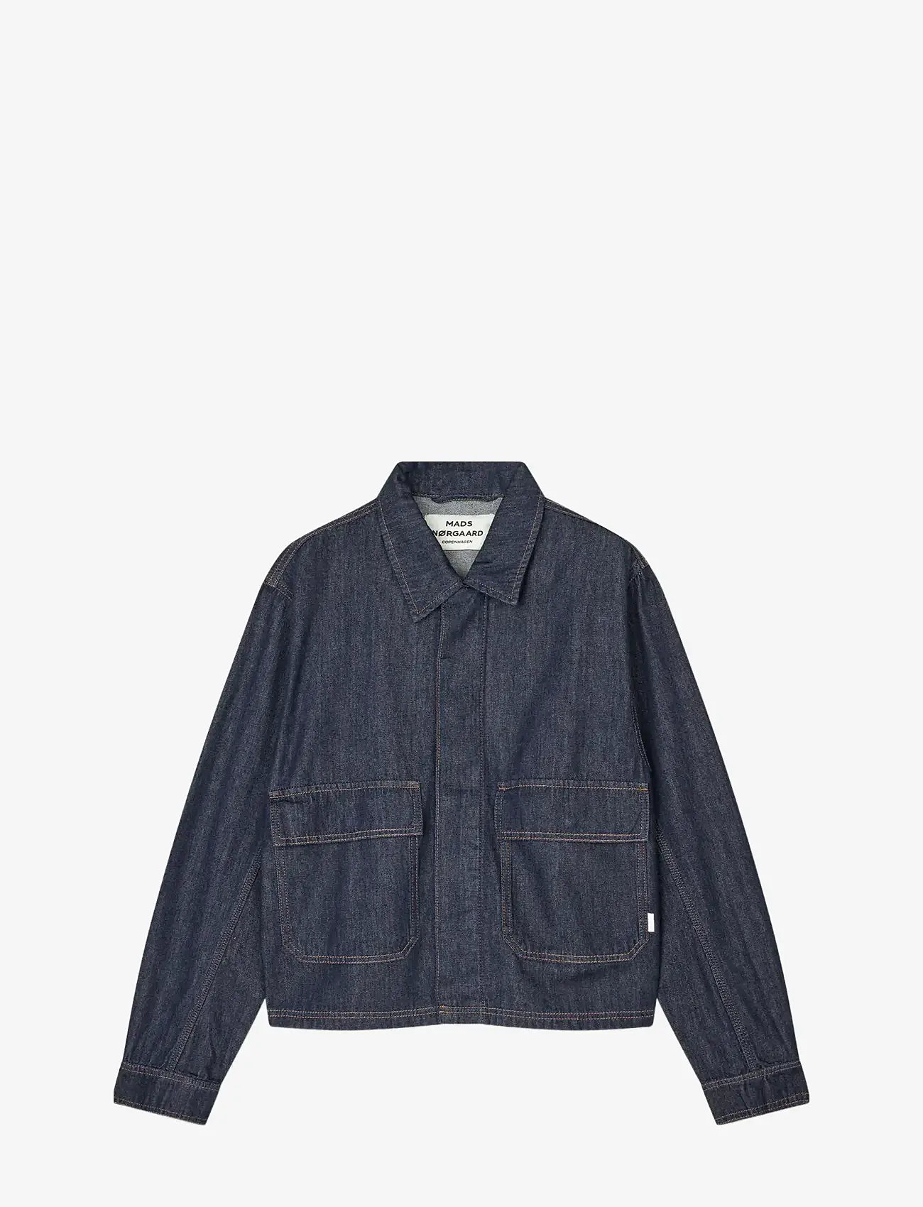 Mads Nørgaard - Cosy Denim Solar Jacket - denimjakker - dark indigo - 1
