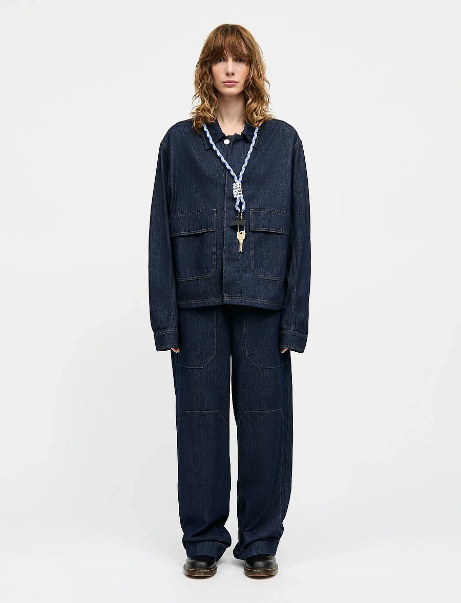 Mads Nørgaard - Cosy Denim Solar Jacket - jeansjacken - dark indigo - 0