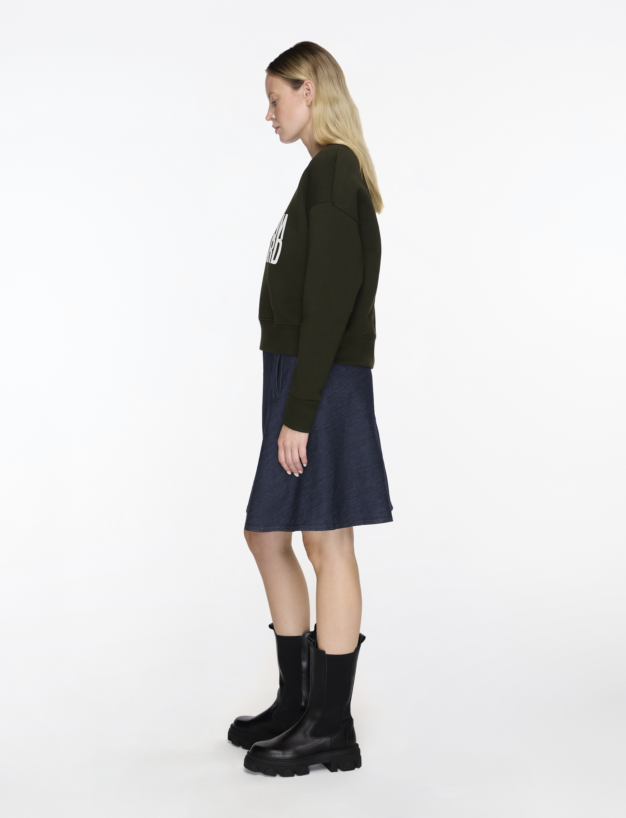 Mads Nørgaard - Cosy Denim Stelly Skirt - jeanskjolar - dark indigo - 4