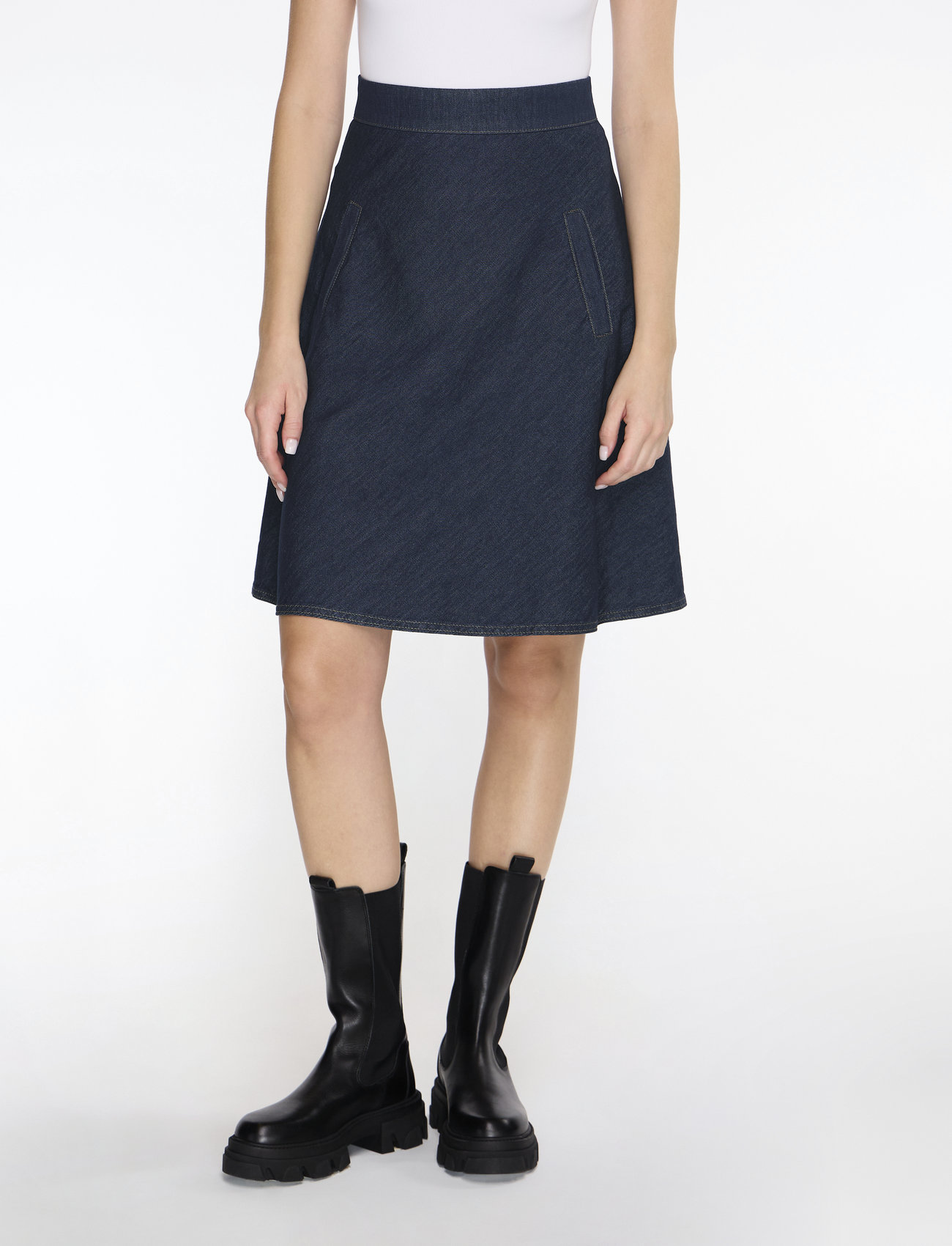 Mads Nørgaard - Cosy Denim Stelly Skirt - jeansröcke - dark indigo - 0