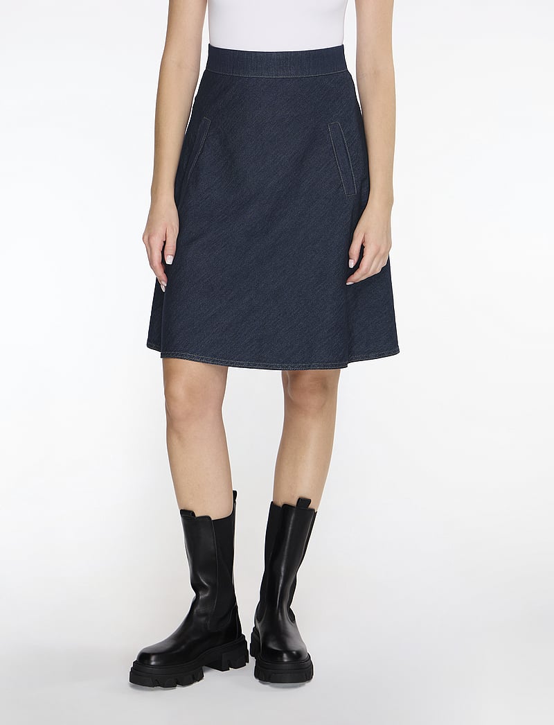 Mads Nørgaard - Cosy Denim Stelly Skirt - jeansröcke - dark indigo - 0