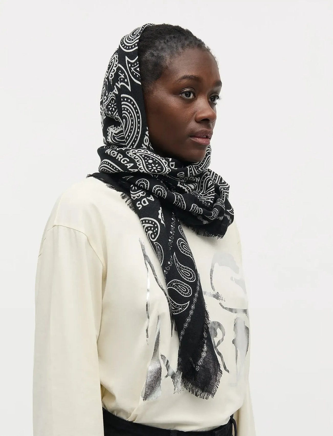 Mads Nørgaard Soft Wool Self Scarf (MAD205316) - Lightweight Mads Nørgaard Soft Wool Self Scarf (MAD205316) - Lightweight