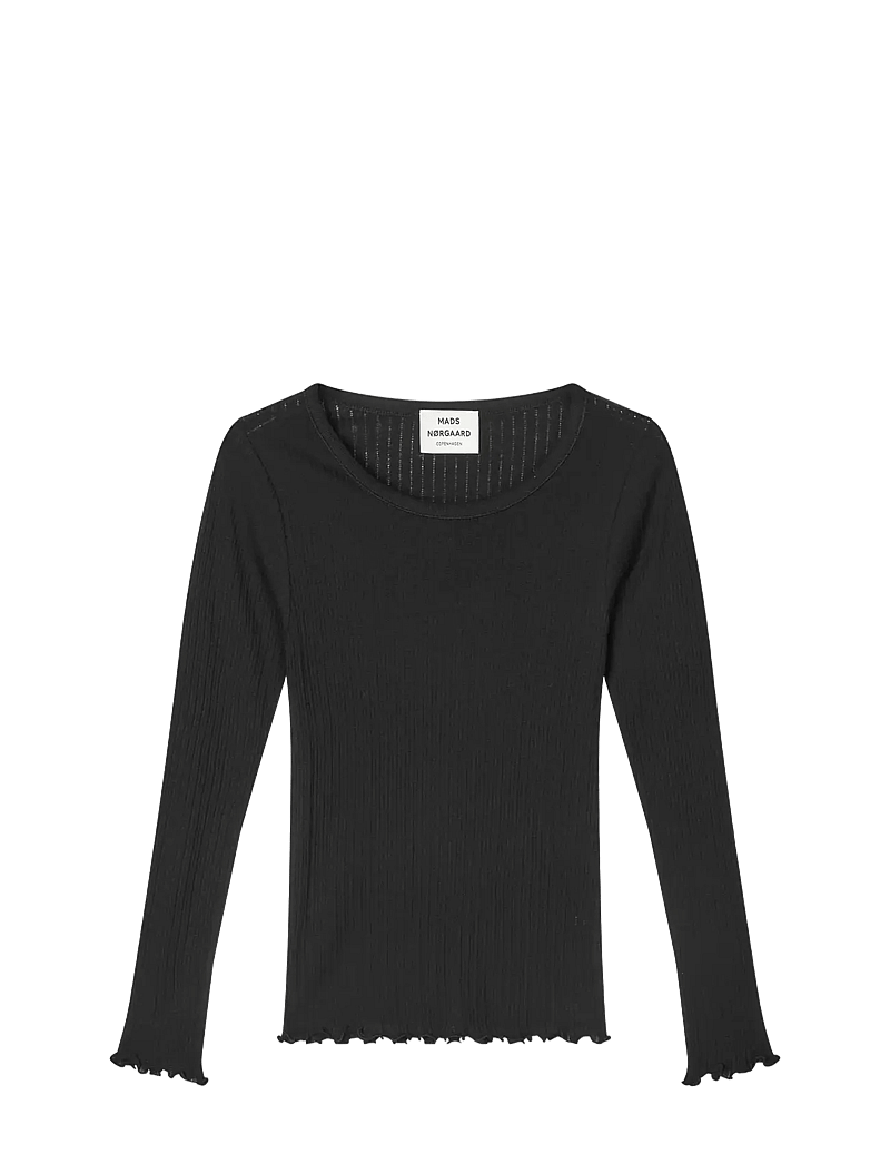 Mads Nørgaard - Pointella Troja Tee LS FAV - langærmede toppe - black - 1