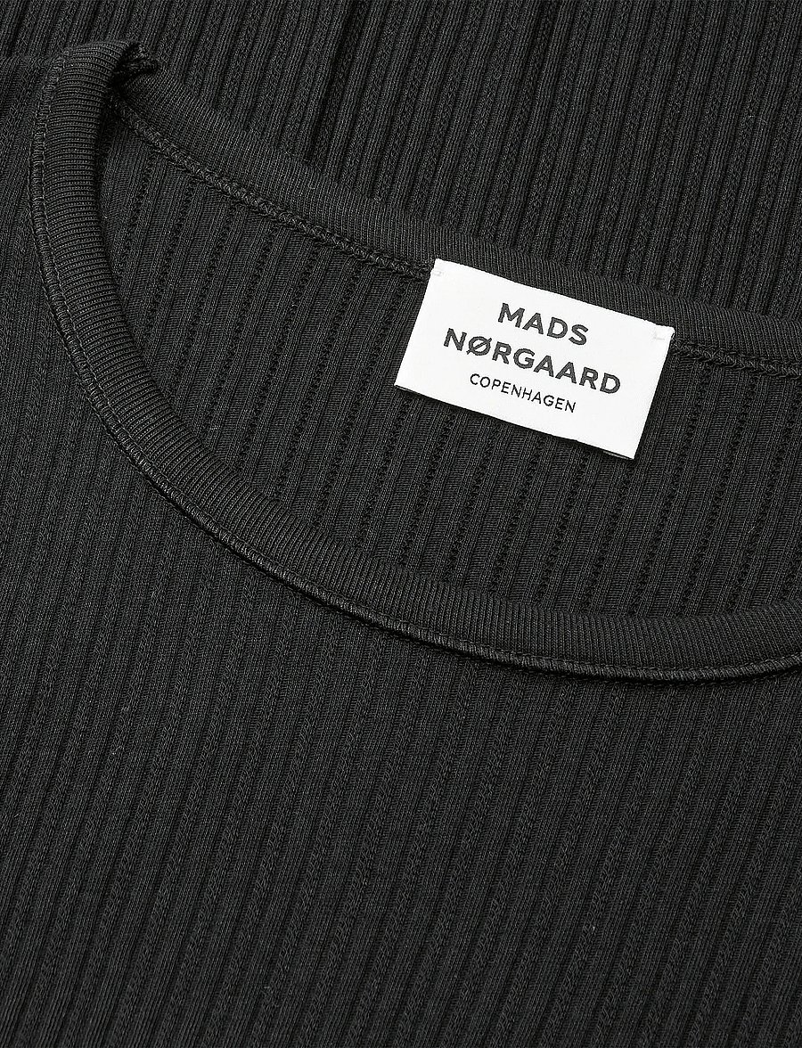 Mads Nørgaard - Pointella Troja Tee LS FAV - langärmlige tops - black - 3