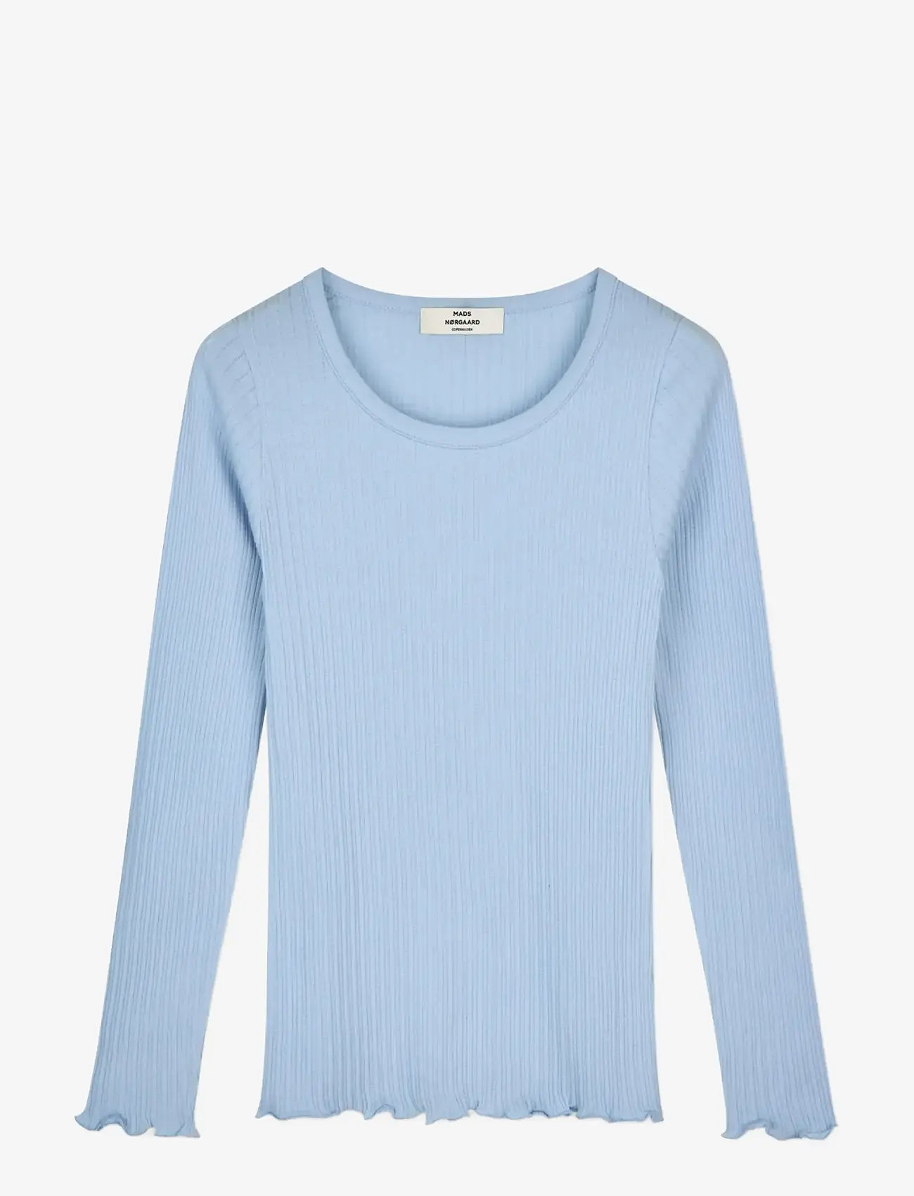 Mads Nørgaard - Pointella Troja Tee LS FAV - langärmlige tops - cashmere blue - 0