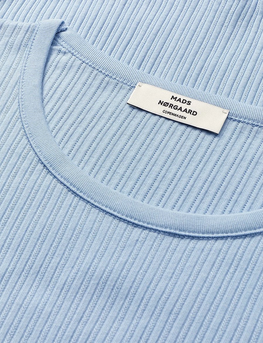 Mads Nørgaard - Pointella Troja Tee LS FAV - langärmlige tops - cashmere blue - 1
