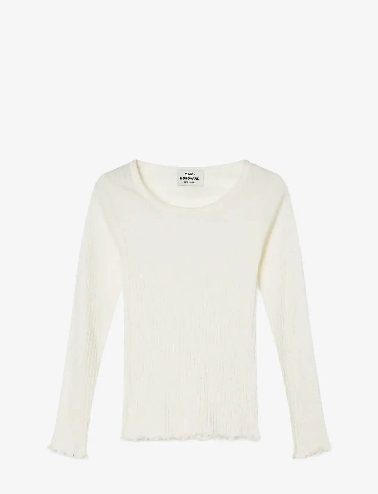 Mads Nørgaard - Pointella Troja Tee LS FAV - langärmlige tops - vanilla ice - 0