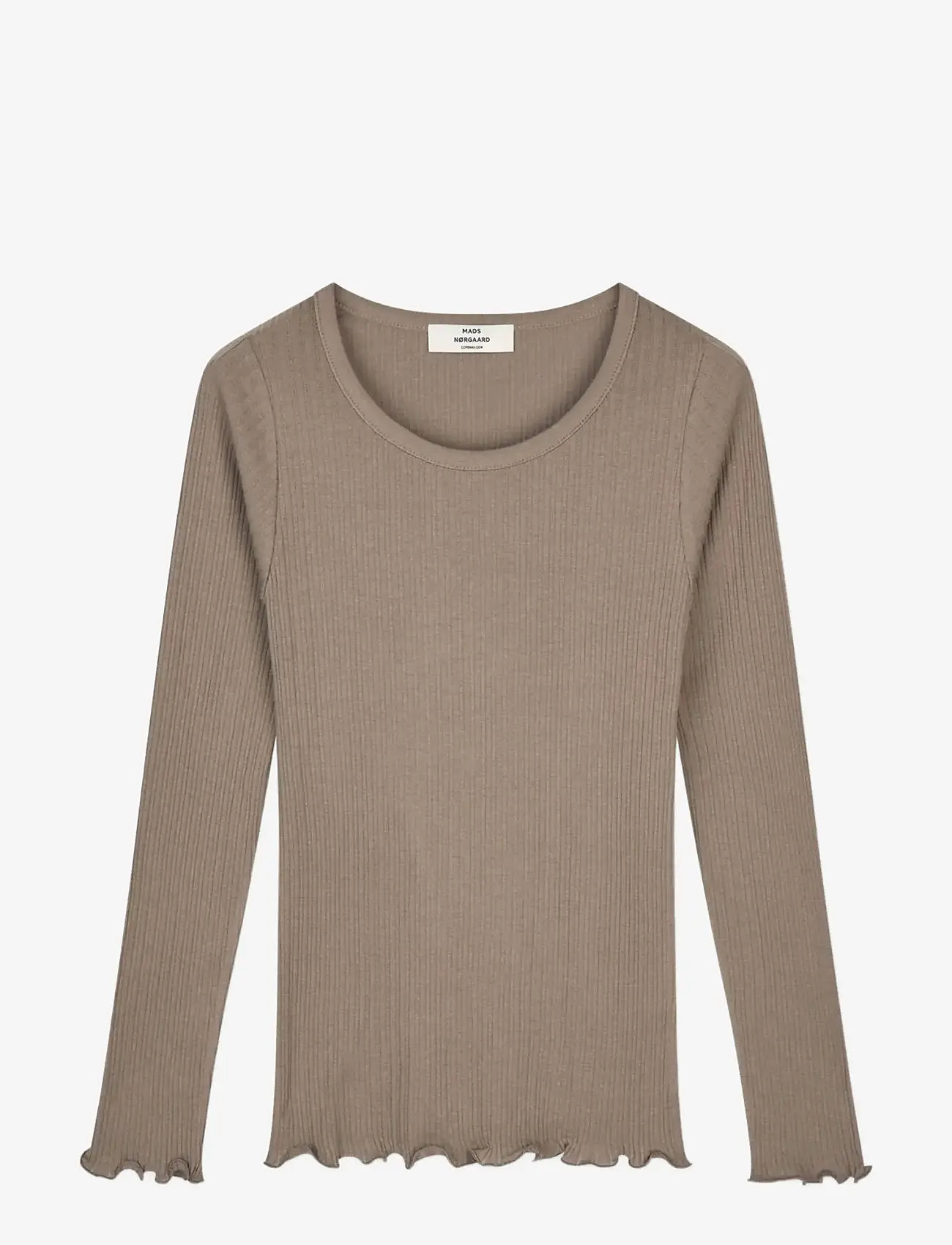 Mads Nørgaard - Pointella Troja Tee LS FAV - långärmade toppar - walnut - 1