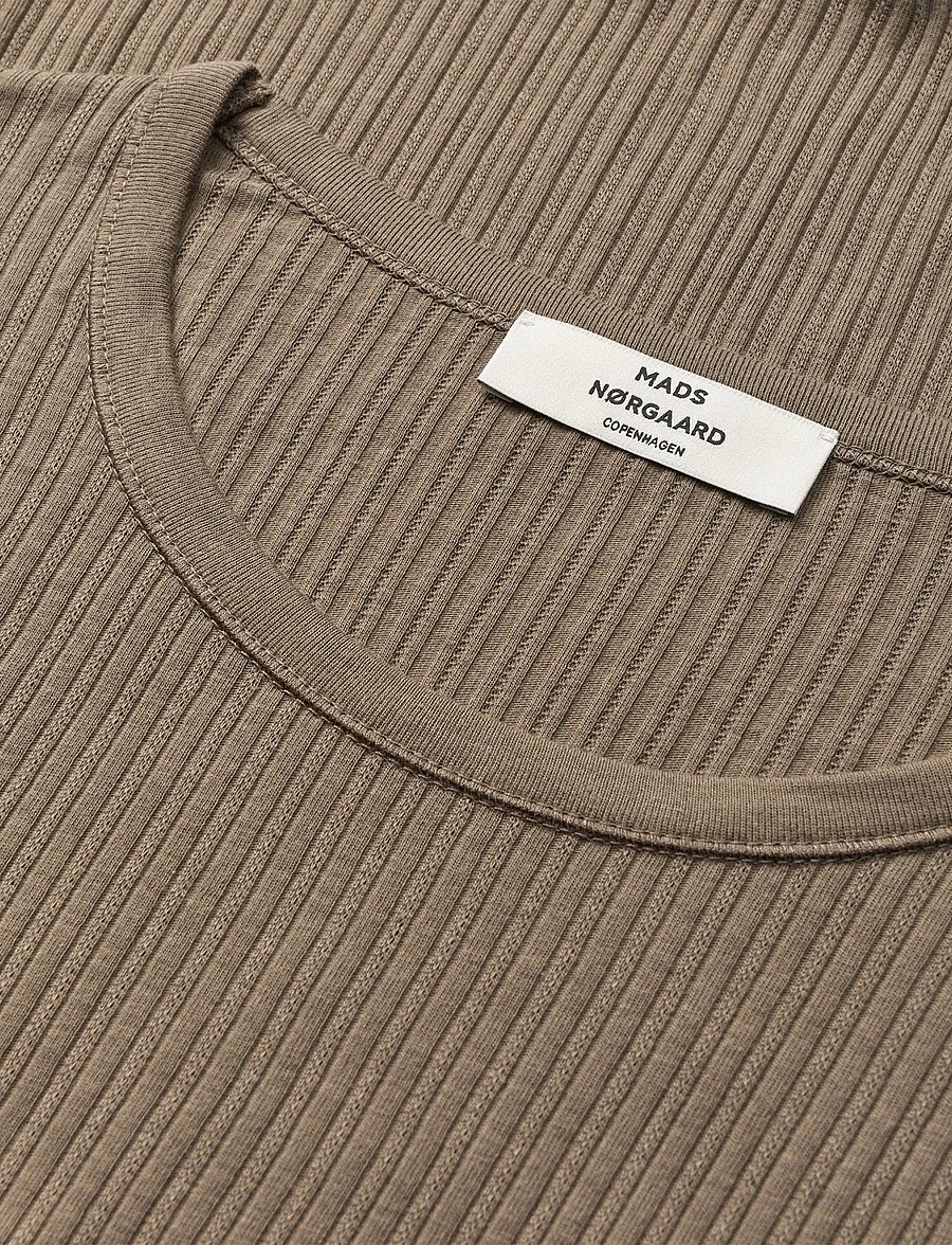 Mads Nørgaard - Pointella Troja Tee LS FAV - langärmlige tops - walnut - 3