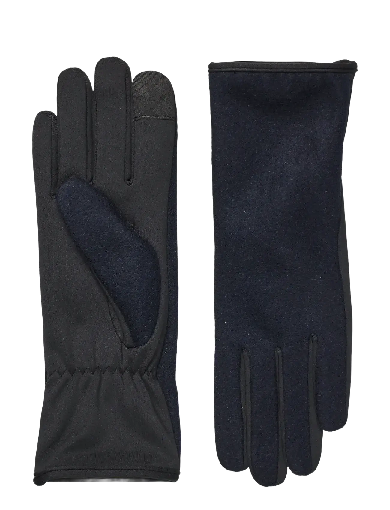 Mads Nørgaard Woven Wool Mix Trissie Glove, M/L, Gloves, Marineblau - Finger Frauen