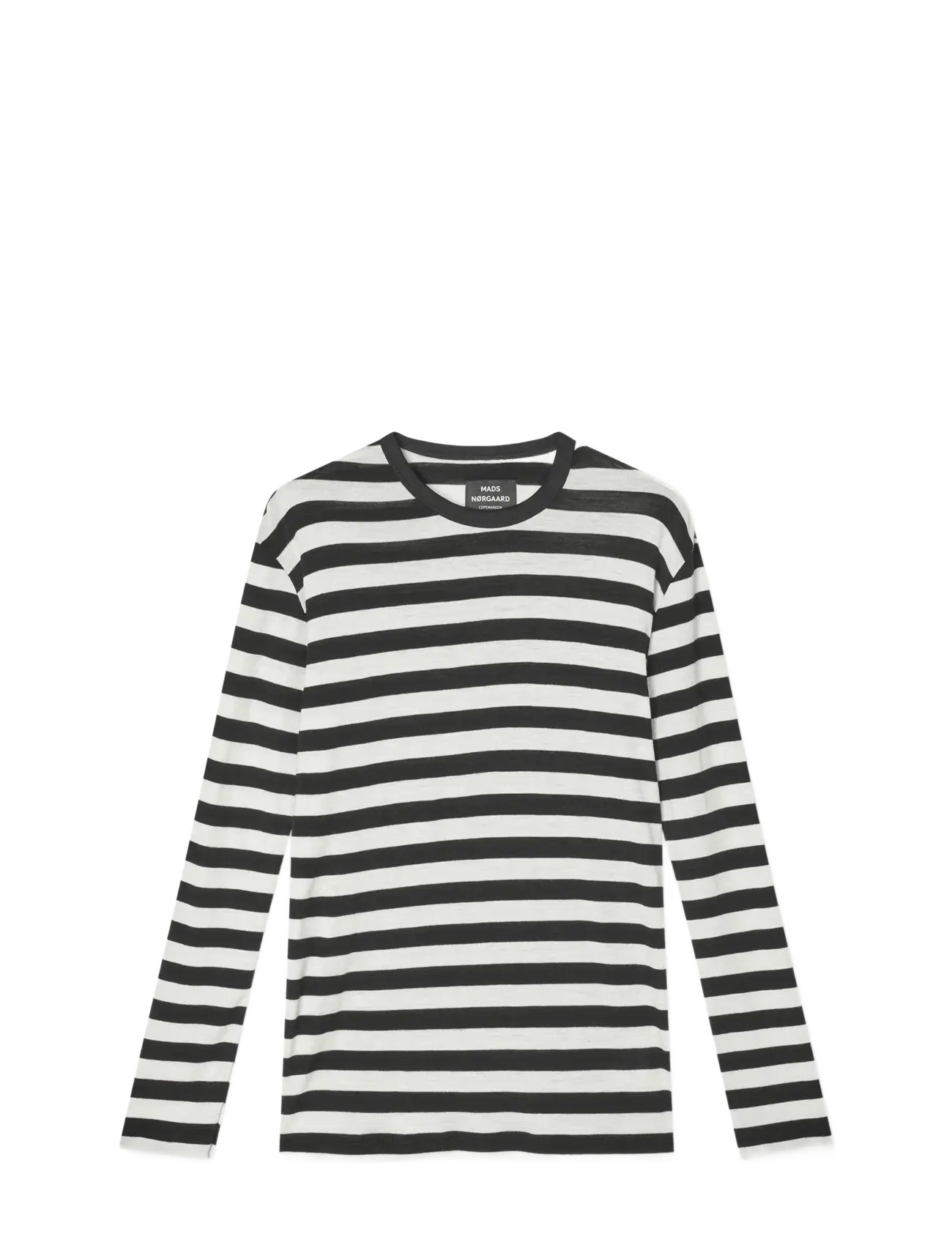 Fine Wool Tobias Knit - BLACK/VANILLA ICE