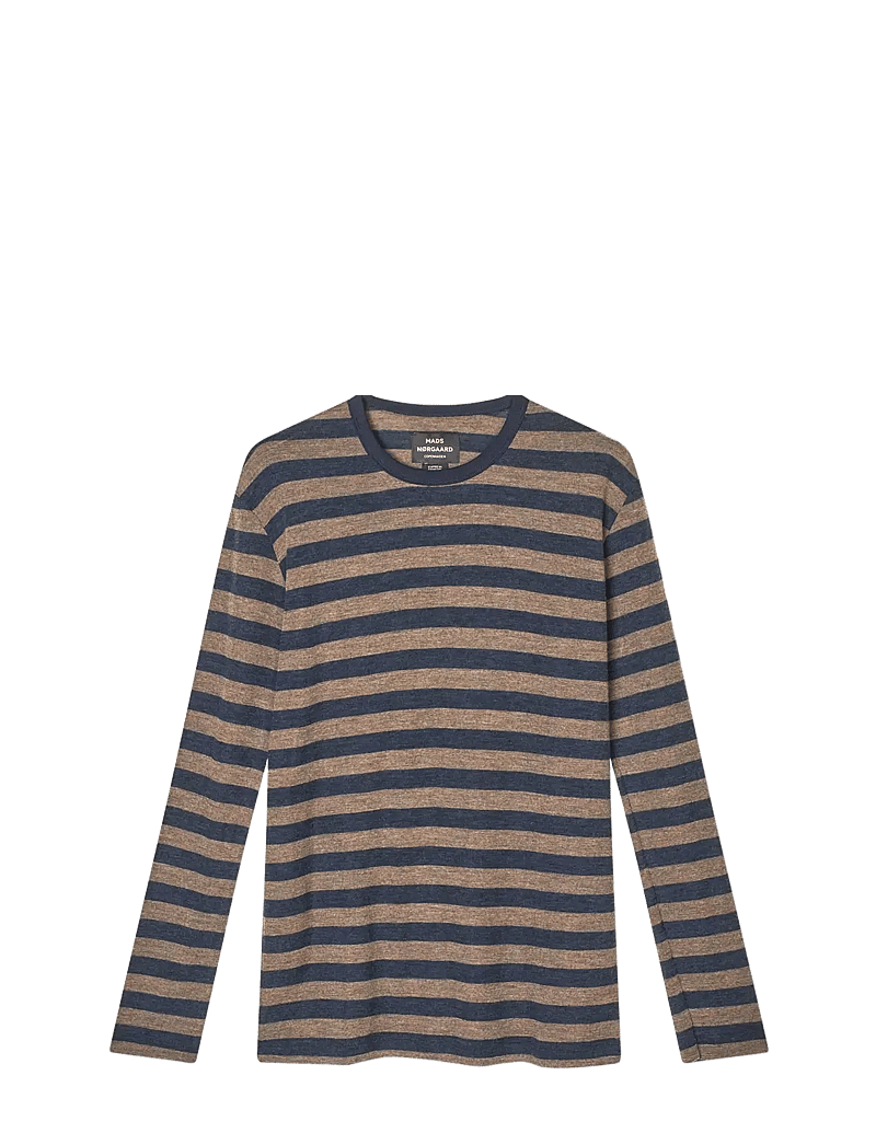 Mads Nørgaard - Fine Wool Tobias Knit - langärmelig - brown/navy - 1