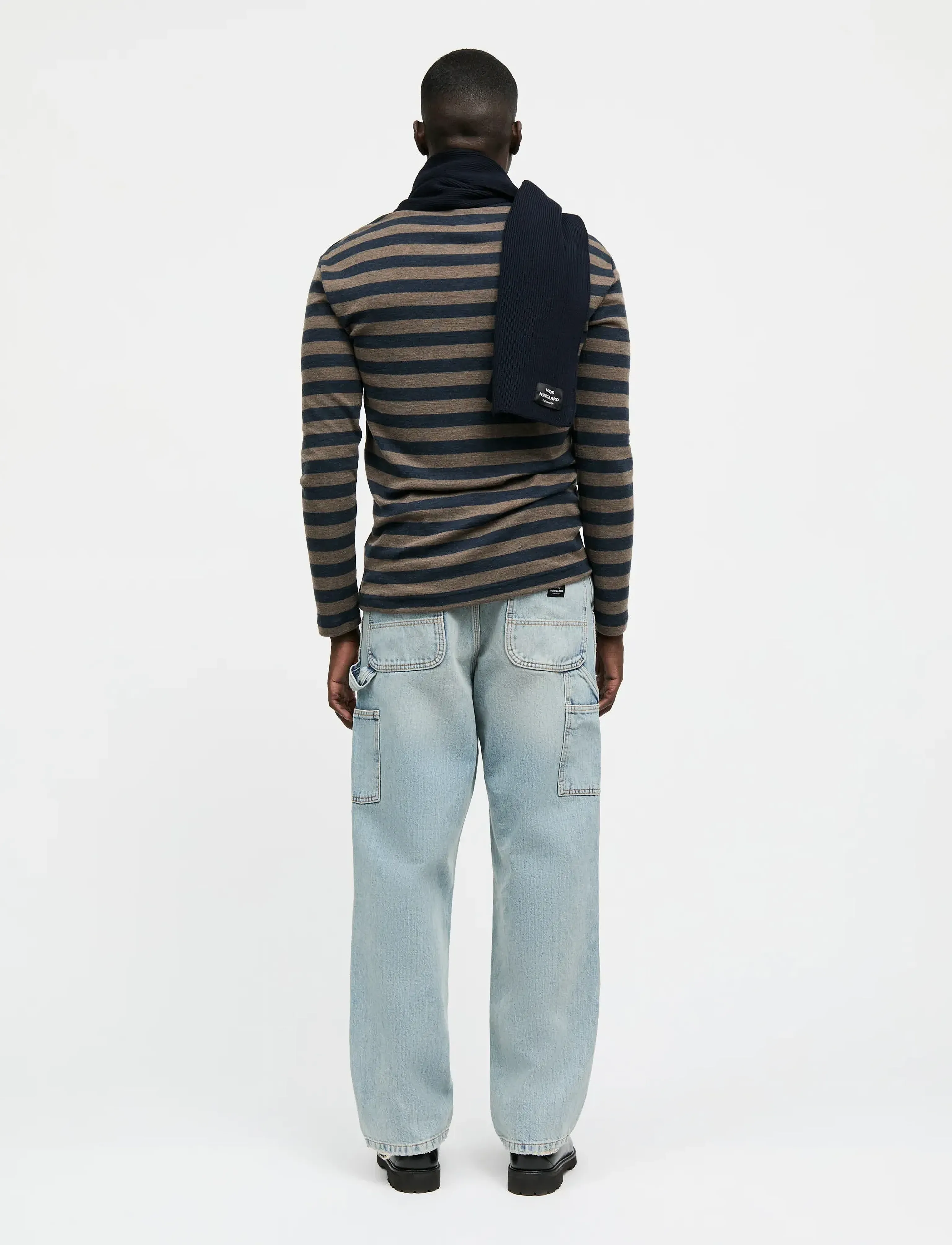 Mads Nørgaard - Fine Wool Tobias Knit - pitkähihaiset - brown/navy - 2