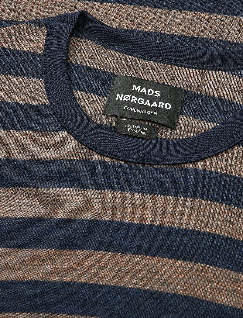 Mads Nørgaard - Fine Wool Tobias Knit - langärmelig - brown/navy - 3