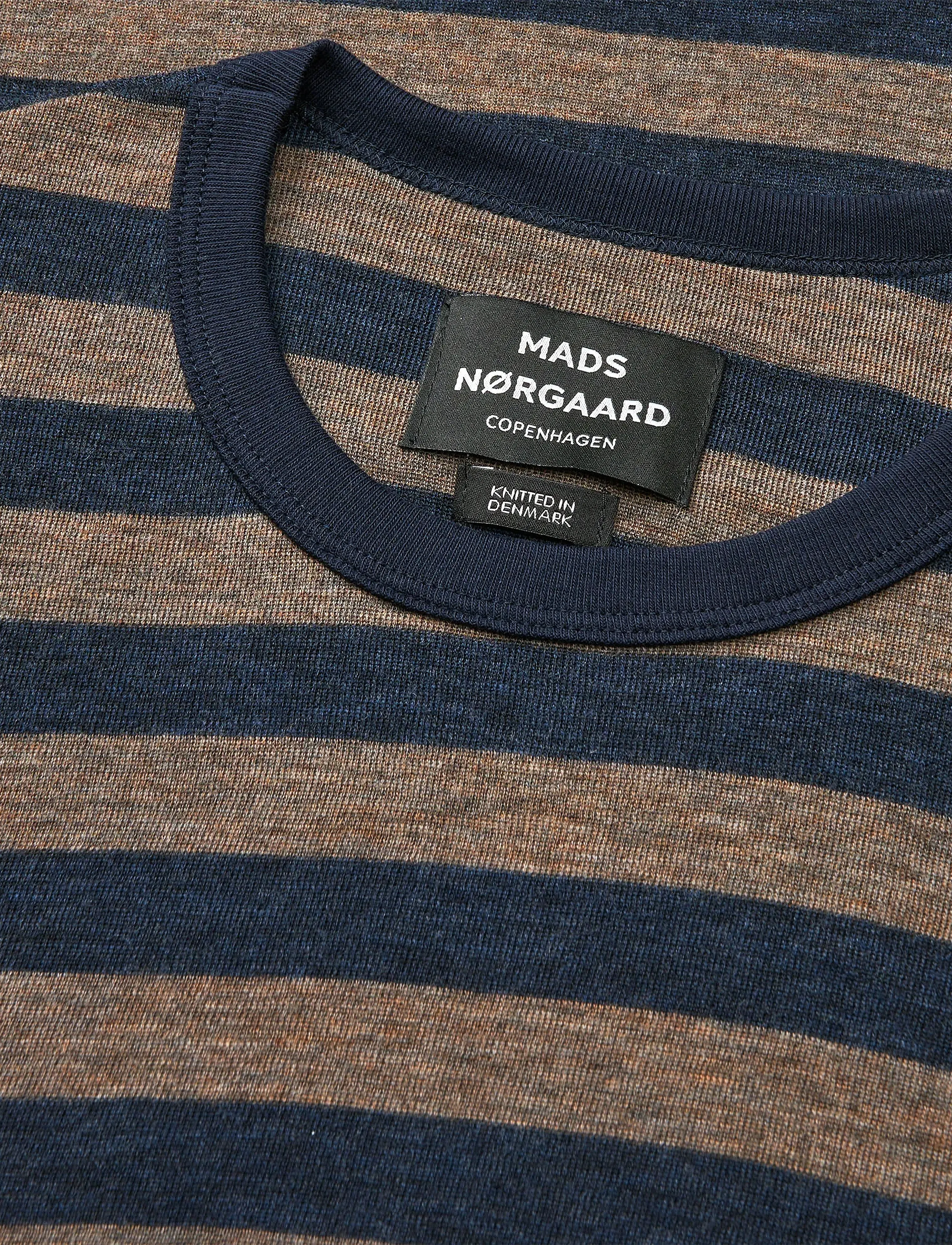 Mads Nørgaard - Fine Wool Tobias Knit - langärmelig - brown/navy - 3