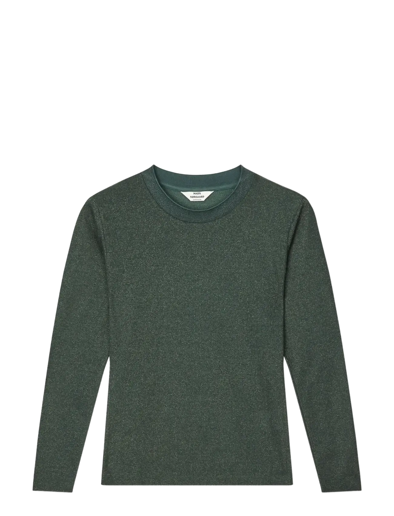 MADS NØRGAARD 2X2 Lurex Tuba Tee Ls Grün - M - Damen