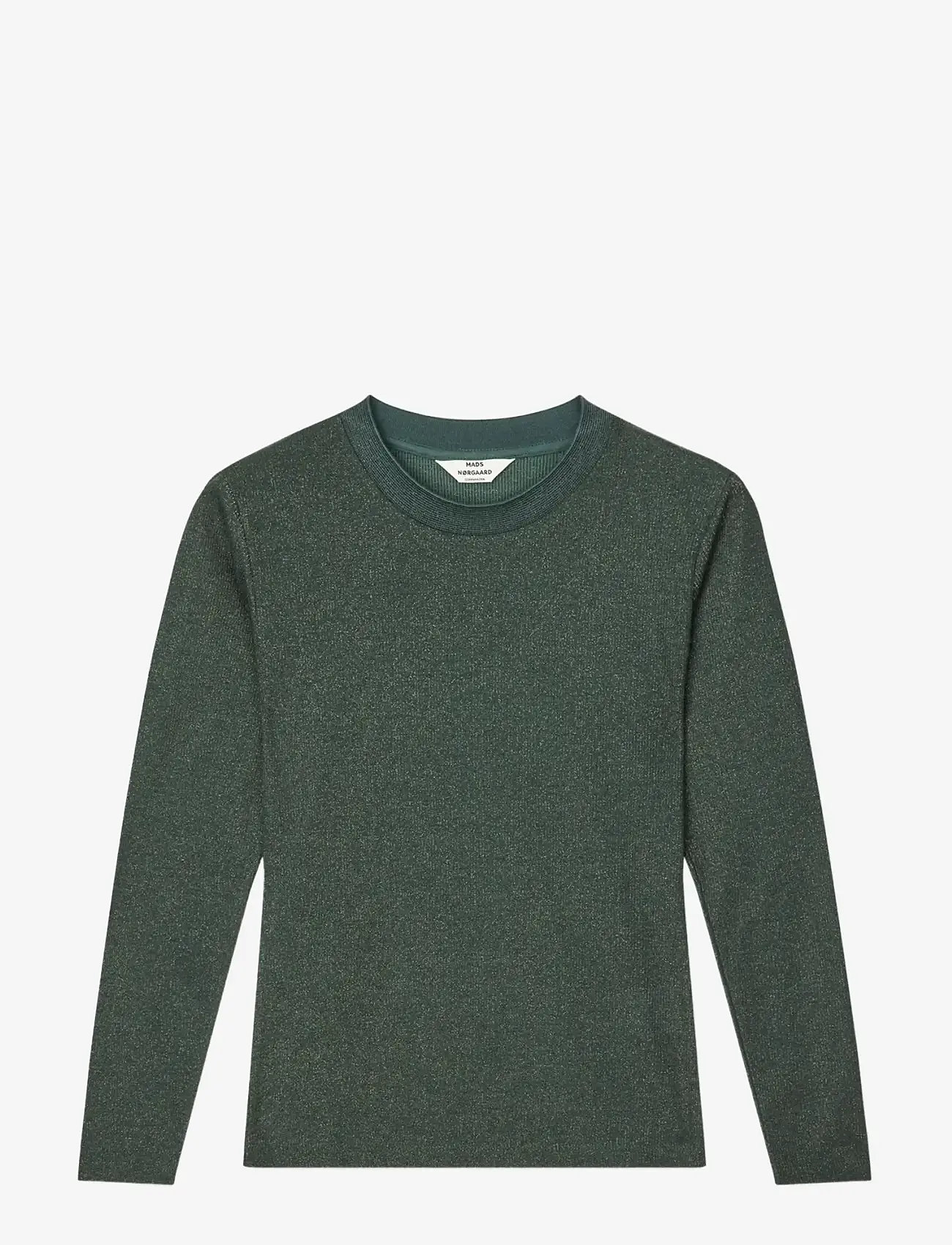 Mads Nørgaard - 2x2 Lurex Tuba Tee LS - jumpers - green gables - 0