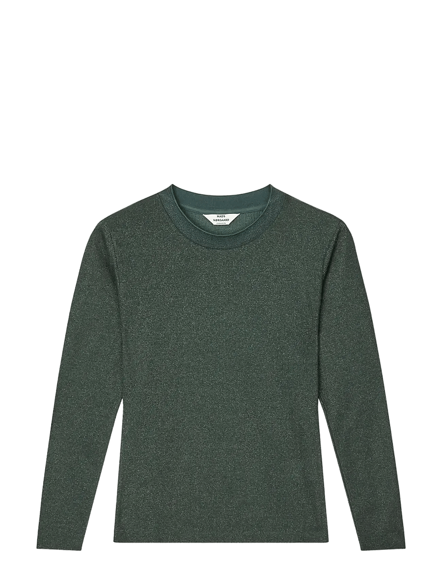 Mads Nørgaard - 2x2 Lurex Tuba Tee LS - striktrøjer - green gables - 0