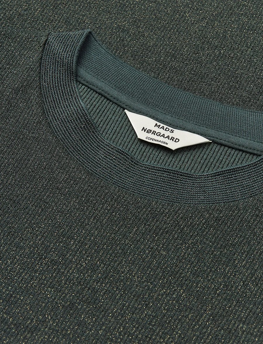 Mads Nørgaard - 2x2 Lurex Tuba Tee LS - striktrøjer - green gables - 1