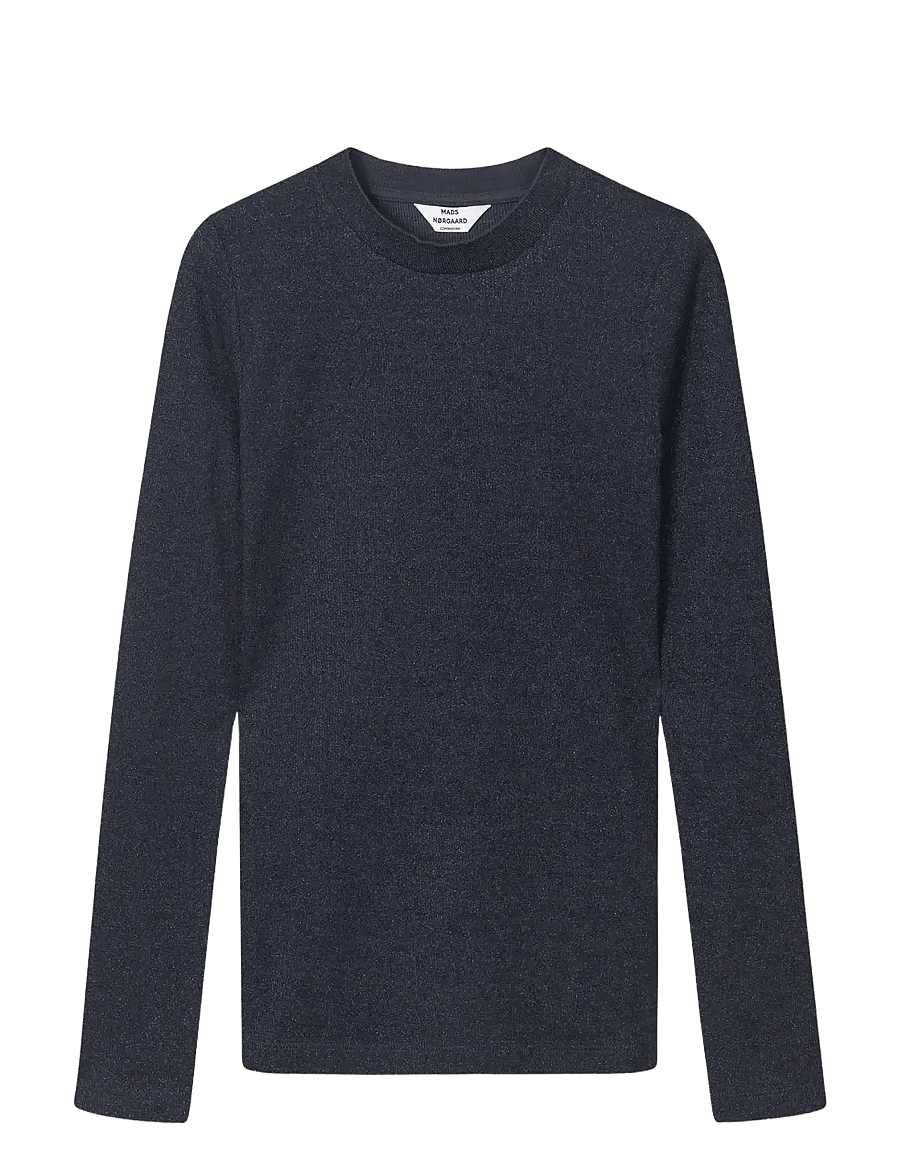 Mads Nørgaard - 2x2 Lurex Tuba Tee LS - striktrøjer - parisian night - 1