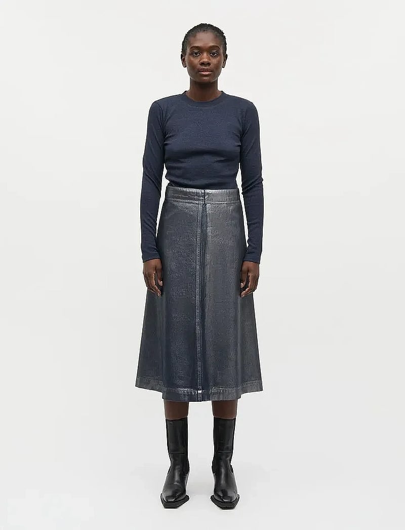 Mads Nørgaard - 2x2 Lurex Tuba Tee LS - pullover - parisian night - 0