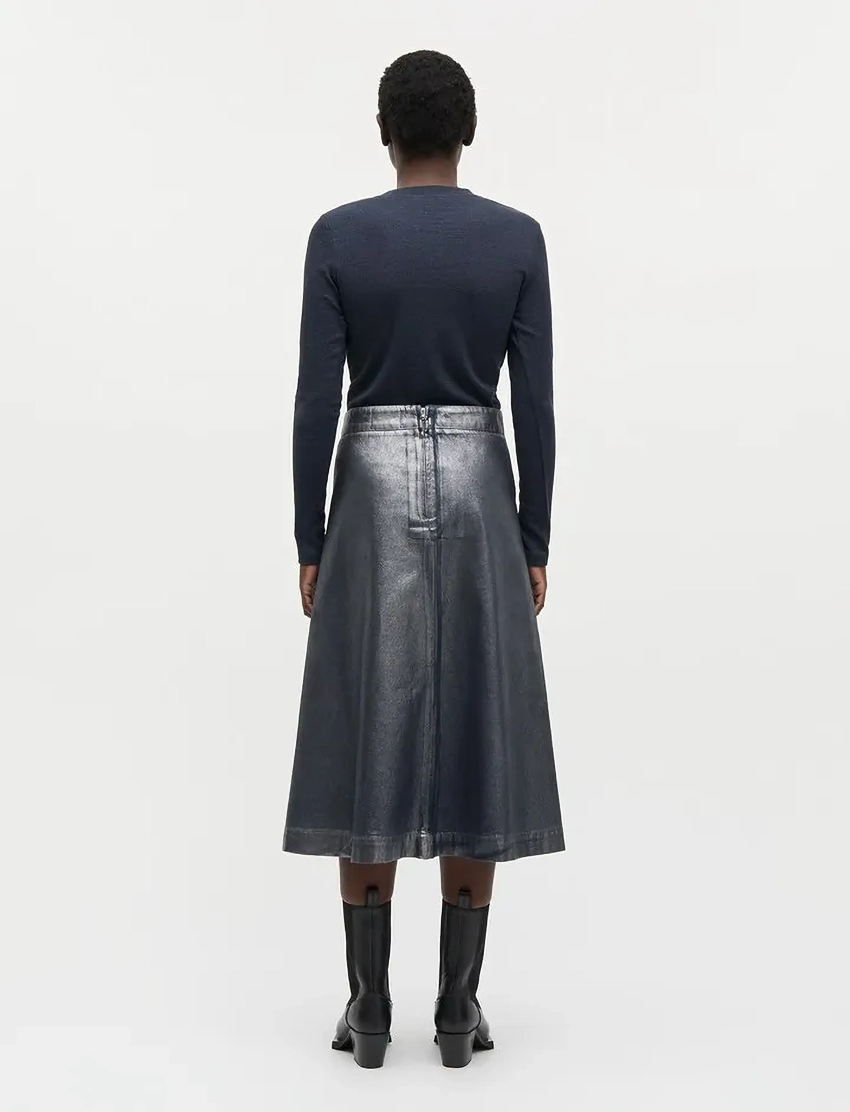 Mads Nørgaard - 2x2 Lurex Tuba Tee LS - striktrøjer - parisian night - 2
