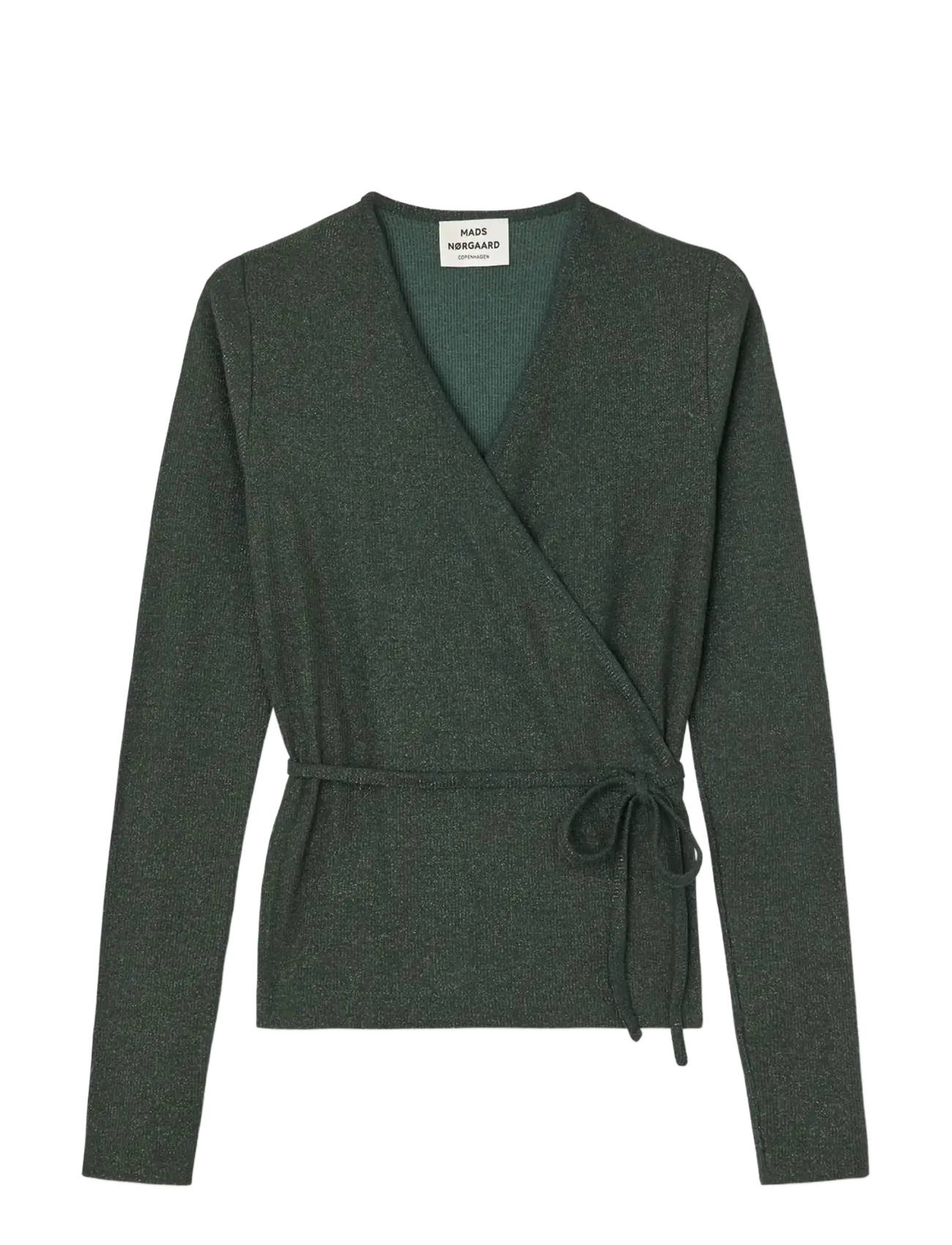 MADS NØRGAARD 2X2 Lurex Susi Ls Oberteil Grün - L - Damen