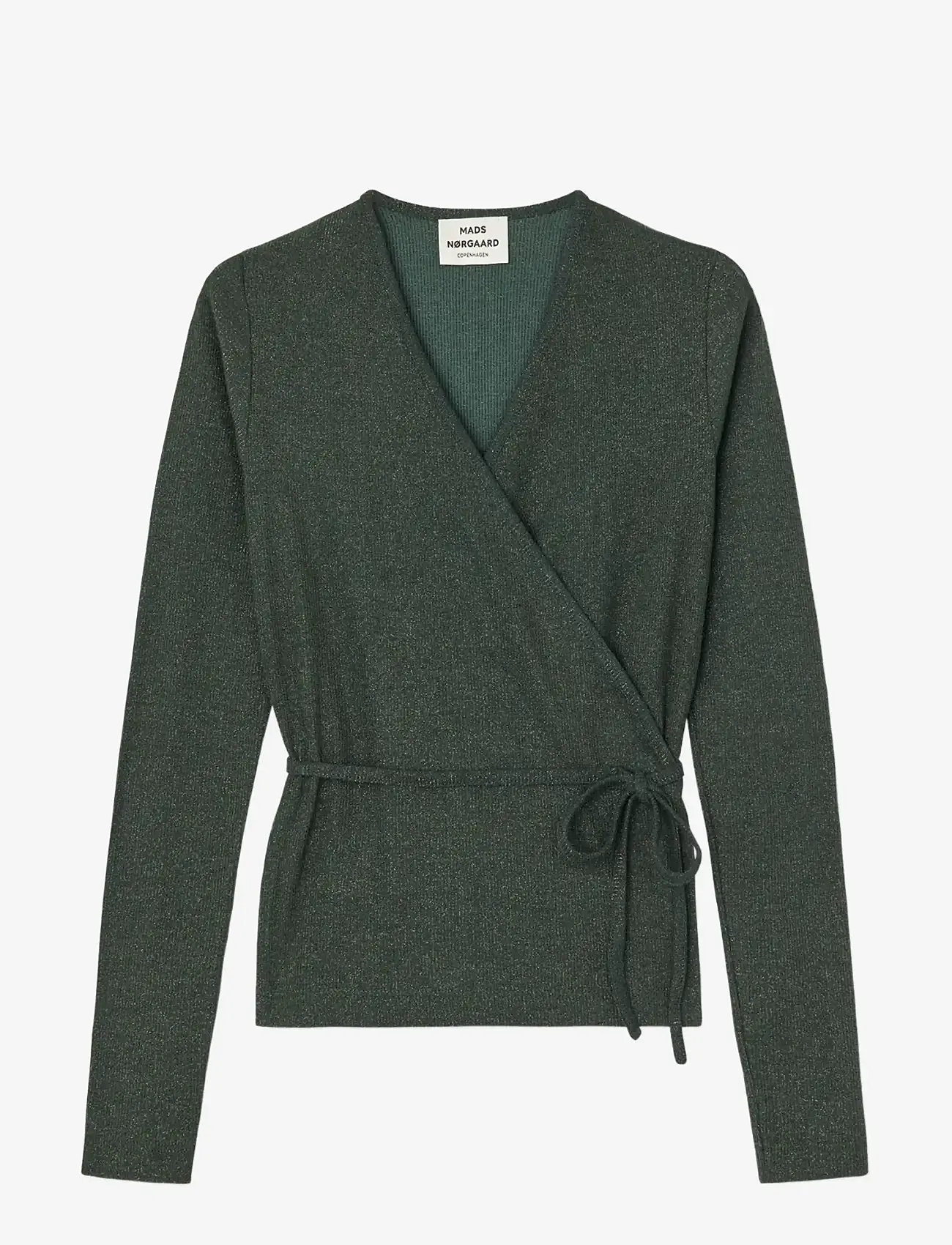 Mads Nørgaard - 2x2 Lurex Susi LS Top - cardigans - green gables - 0