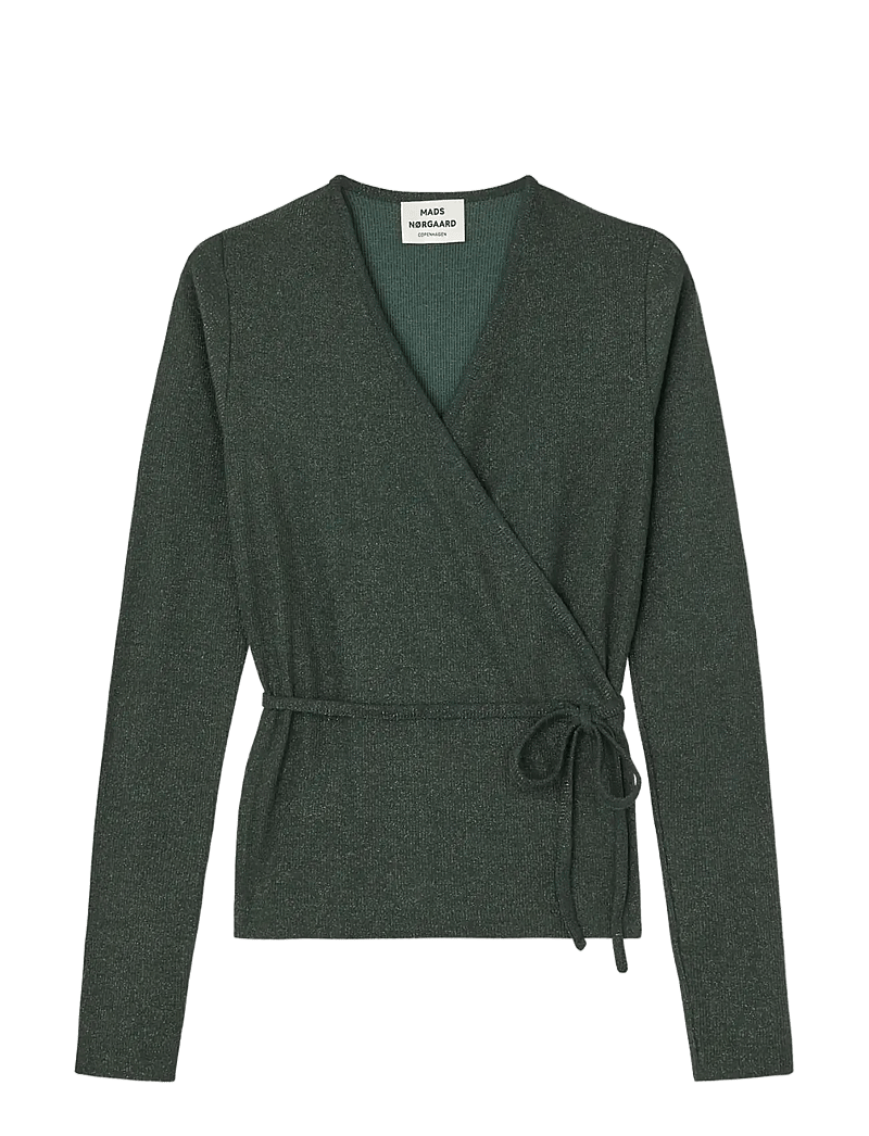 Mads Nørgaard - 2x2 Lurex Susi LS Top - cardigans - green gables - 0