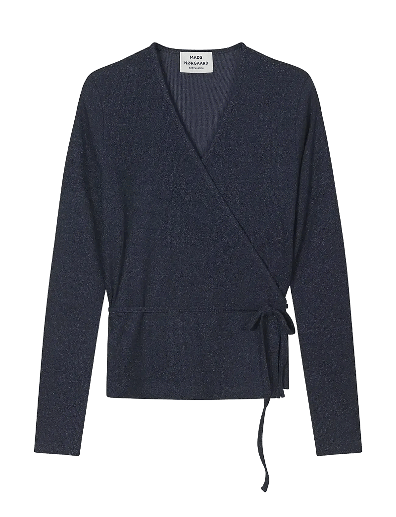Mads Nørgaard - 2x2 Lurex Susi LS Top - cardigans - parisian night - 1