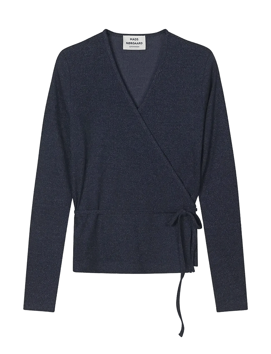 Mads Nørgaard - 2x2 Lurex Susi LS Top - strickjacken - parisian night - 1