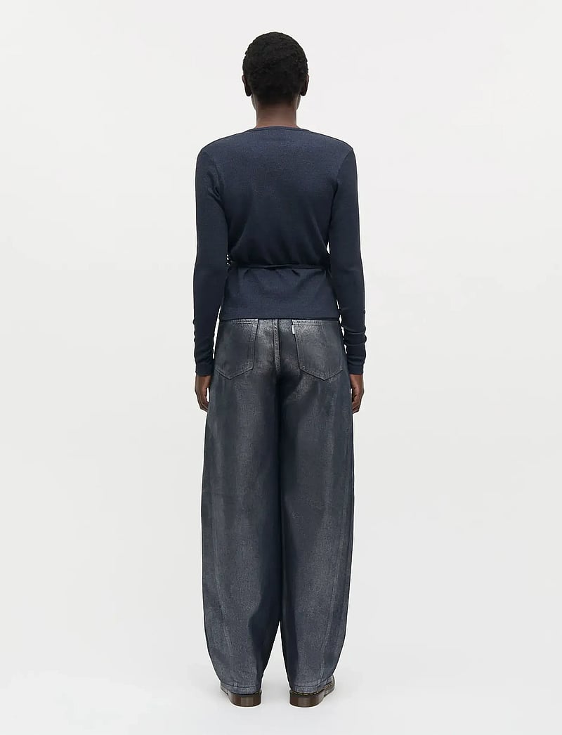 Mads Nørgaard - 2x2 Lurex Susi LS Top - cardigans - parisian night - 2