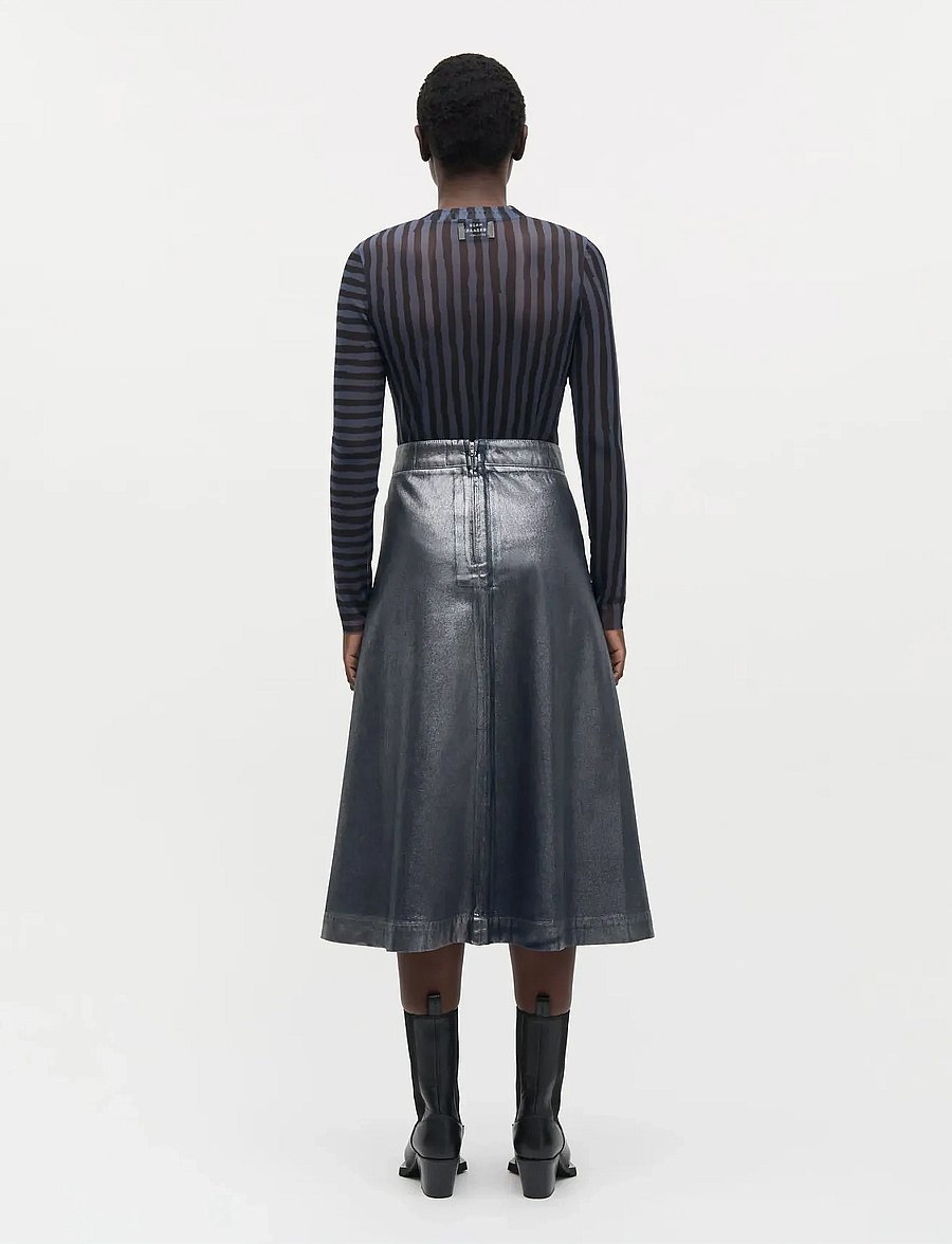 Mads Nørgaard - My Mesh Mia Top AOP - pikkade varrukatega topid - parisian night/black - 2