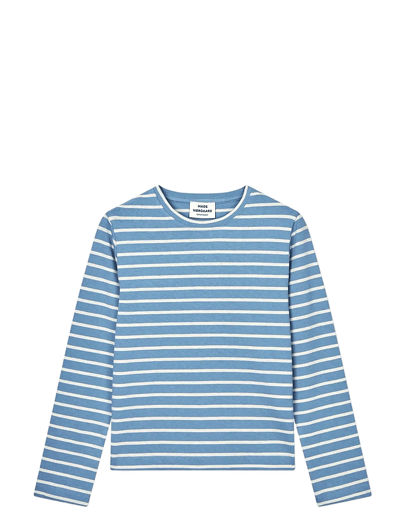 Mads Nørgaard - Pablo Maggie Tee LS - langermede topper - faded denim/vanilla ice - 0