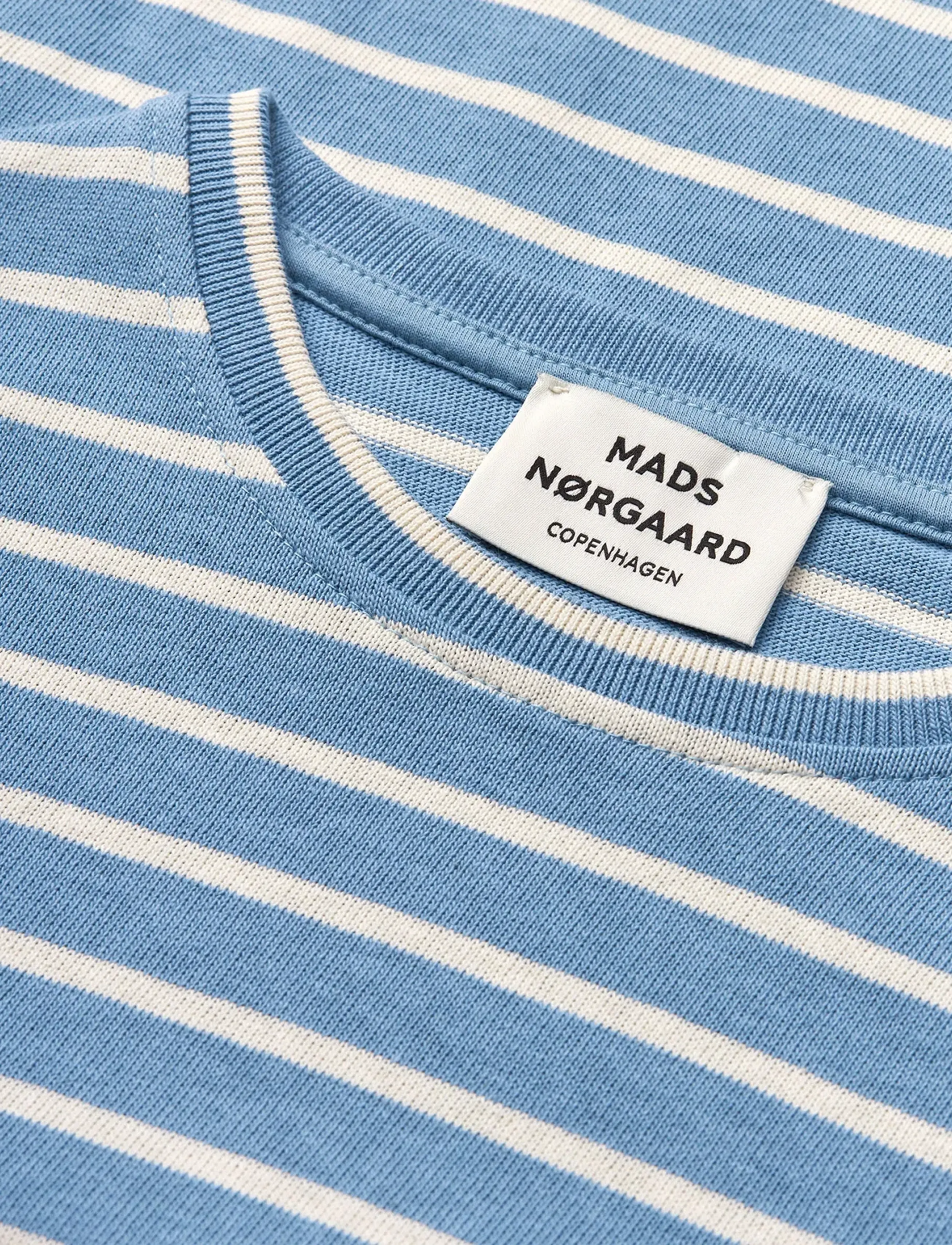 Mads Nørgaard - Pablo Maggie Tee LS - faded denim/vanilla ice - 1