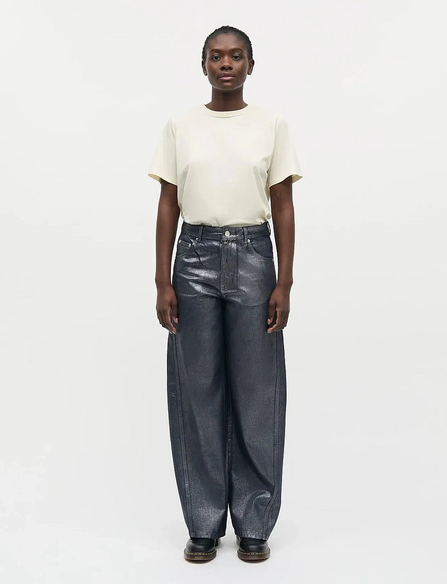 Mads Nørgaard - Metallic Denim Christel Jeans - vida jeans - vintage blue/gun metal - 0