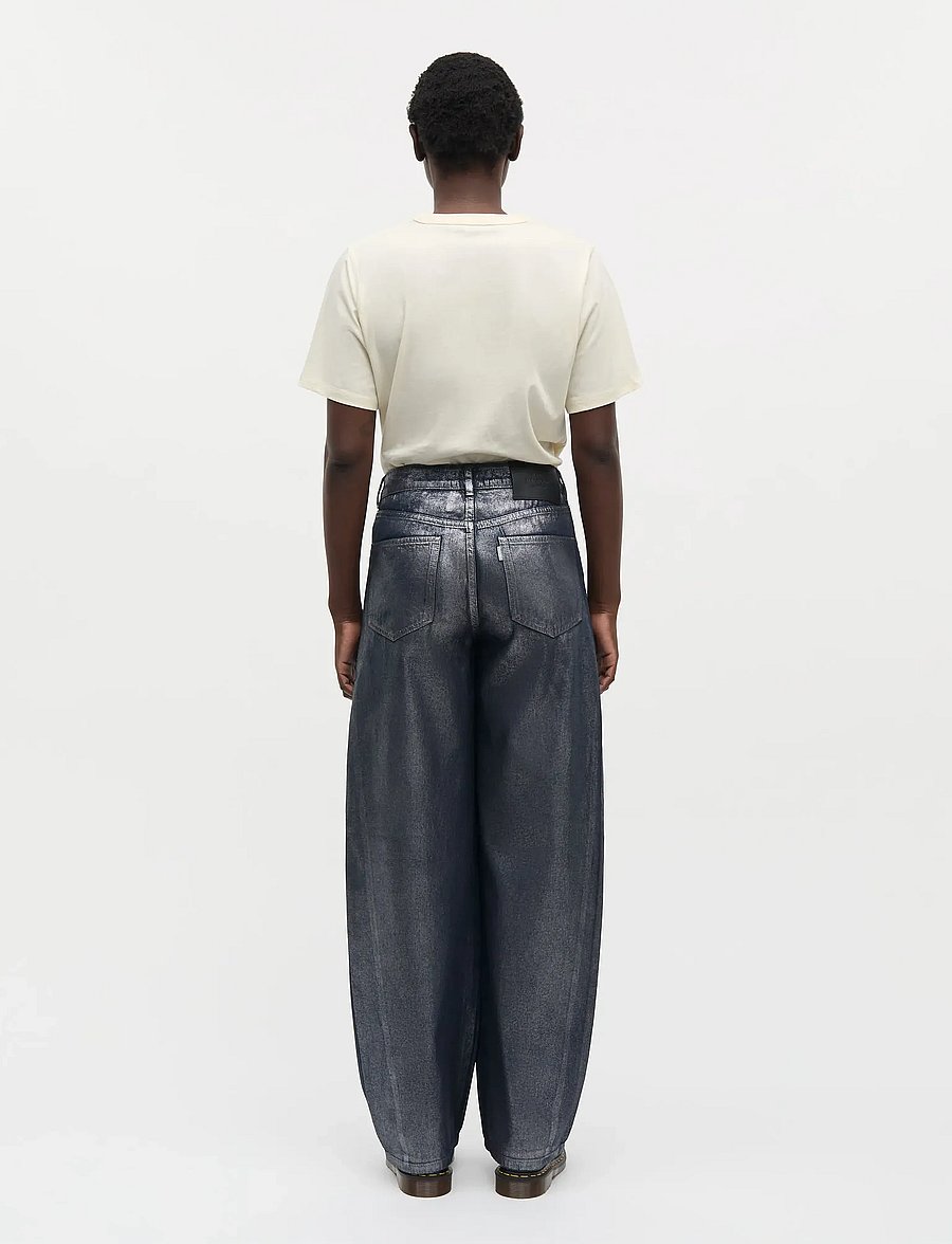 Mads Nørgaard - Metallic Denim Christel Jeans - vida jeans - vintage blue/gun metal - 2