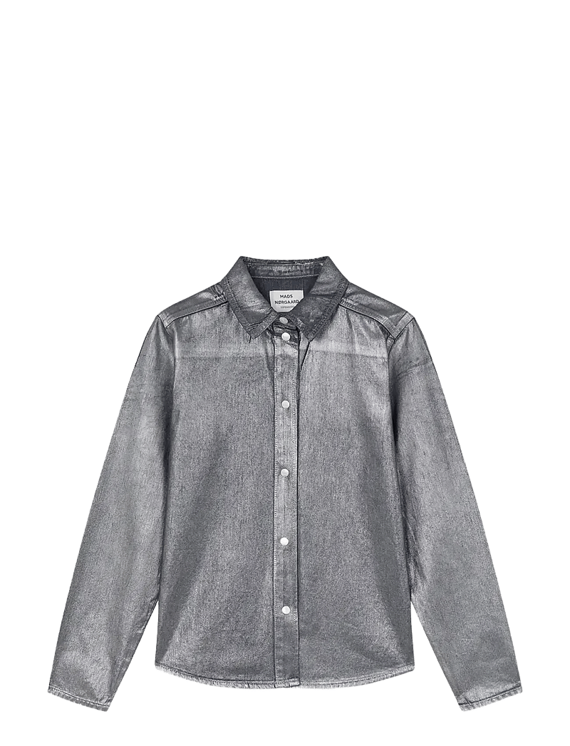 Mads Nørgaard - Metallic Denim Calva Shirt - jeanshemden - vintage blue/gun metal - 1