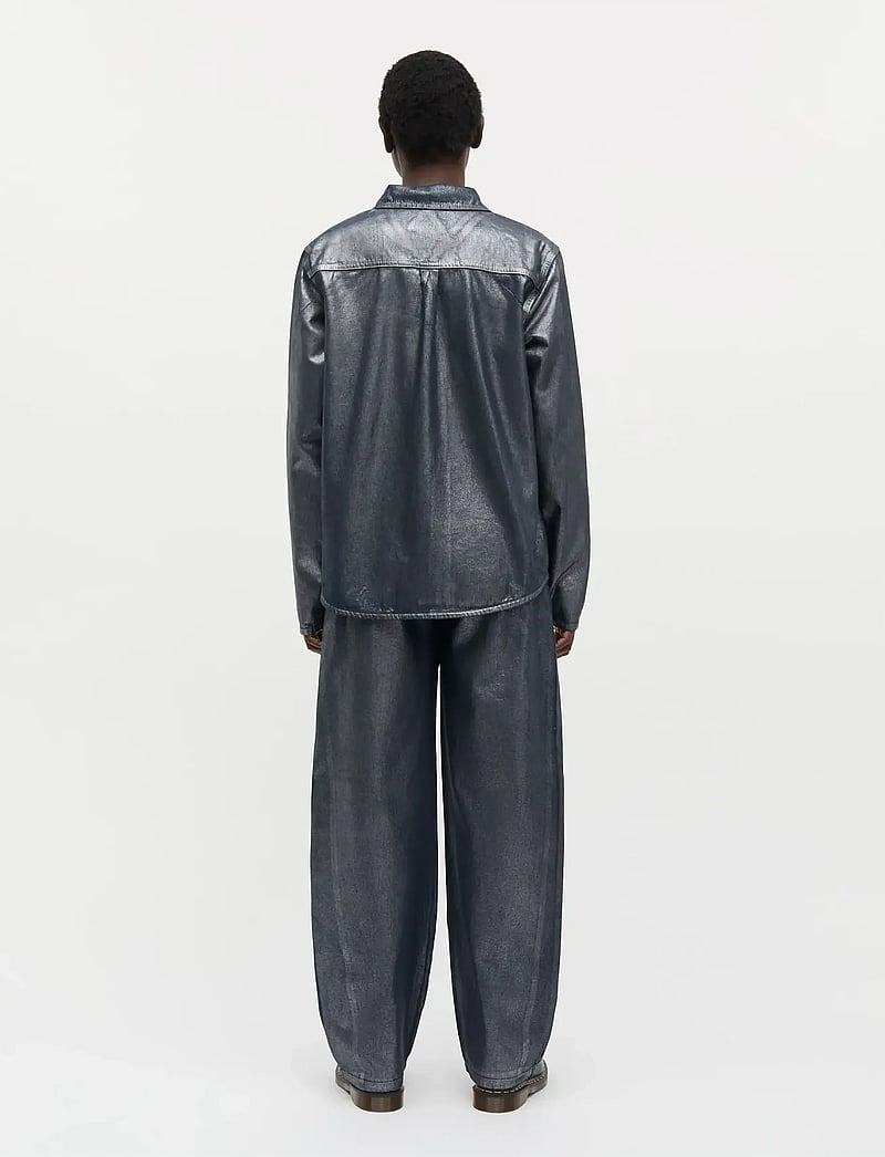 Mads Nørgaard - Metallic Denim Calva Shirt - jeanshemden - vintage blue/gun metal - 2