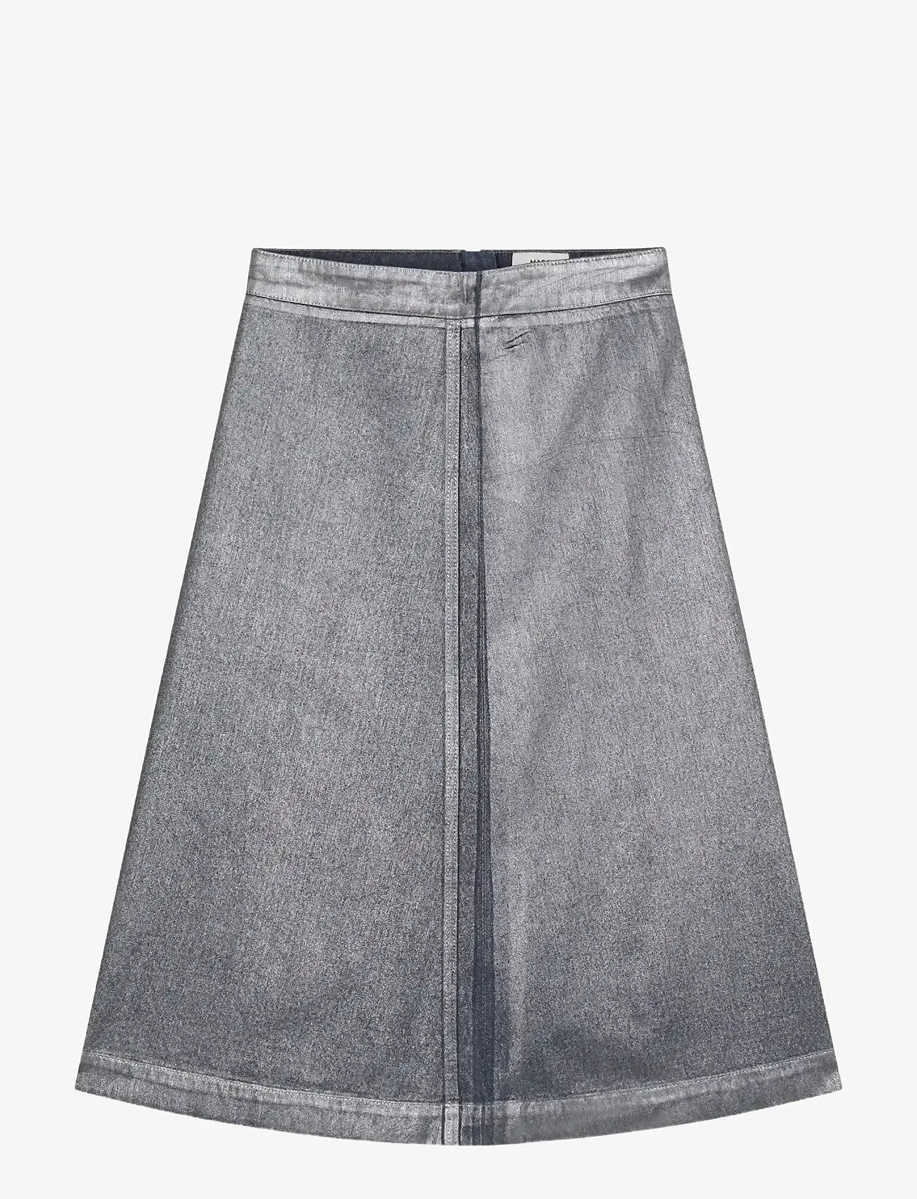 Mads Nørgaard - Metallic Denim Stellar Skirt - denimnederdele - vintage blue/gun metal - 1