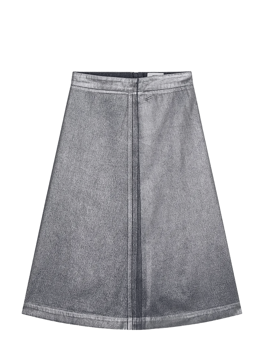 Mads Nørgaard - Metallic Denim Stellar Skirt - jeansröcke - vintage blue/gun metal - 1