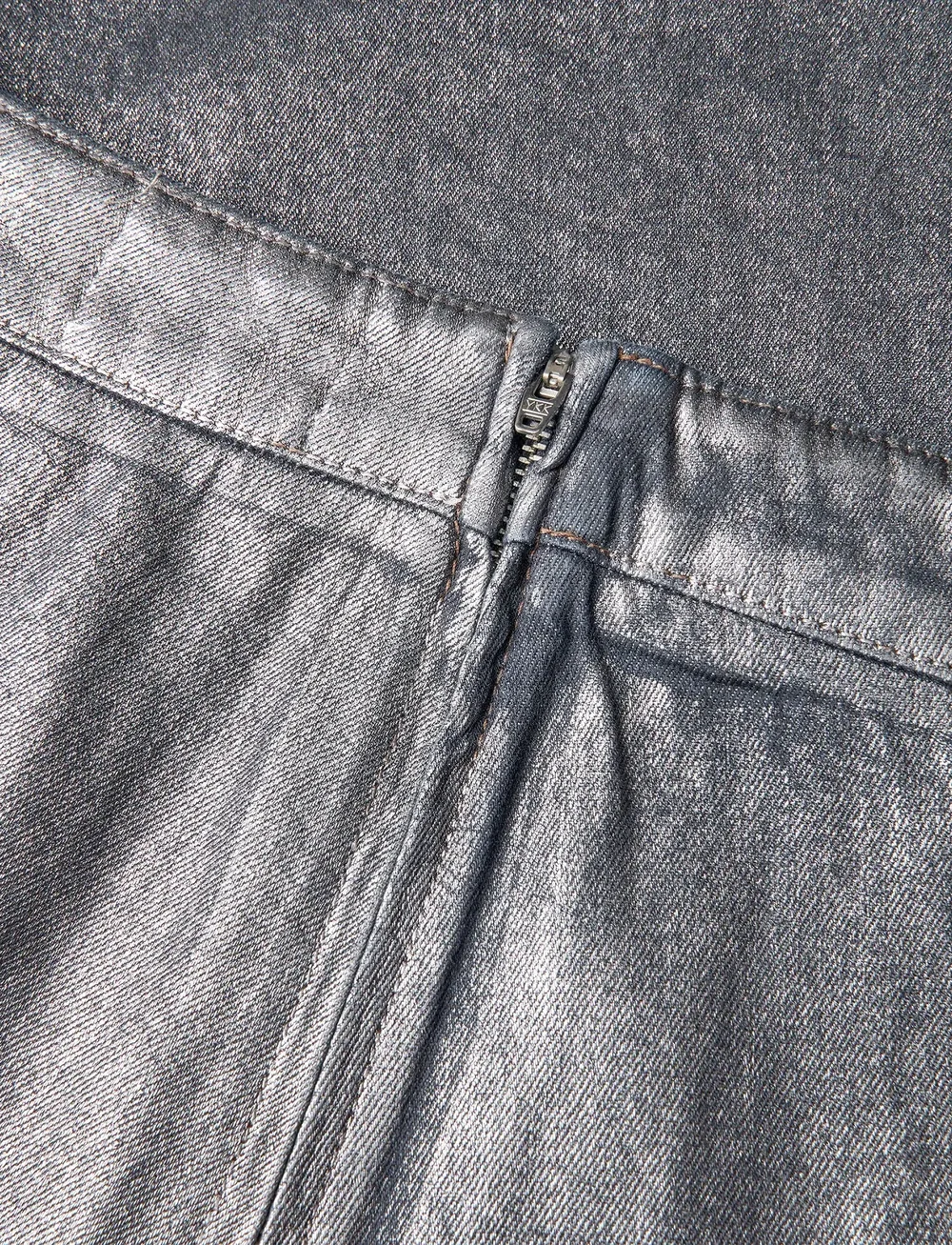 Mads Nørgaard - Metallic Denim Stellar Skirt - spódnice dżinsowe - vintage blue/gun metal - 3