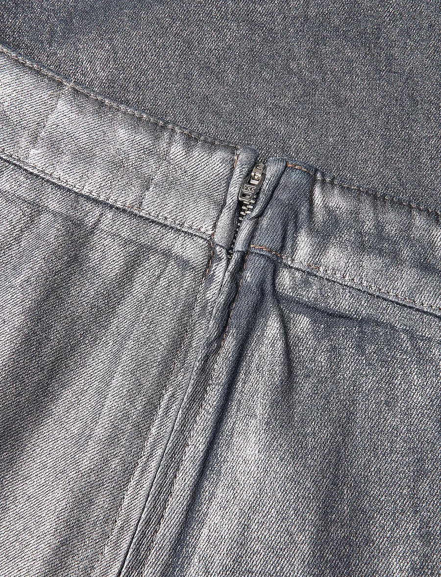Mads Nørgaard - Metallic Denim Stellar Skirt - jeansröcke - vintage blue/gun metal - 3