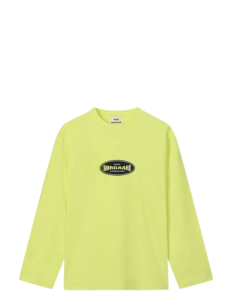 Mads Nørgaard - Single Cotton Jerry Tee LS - långärmade toppar - sunny lime - 0