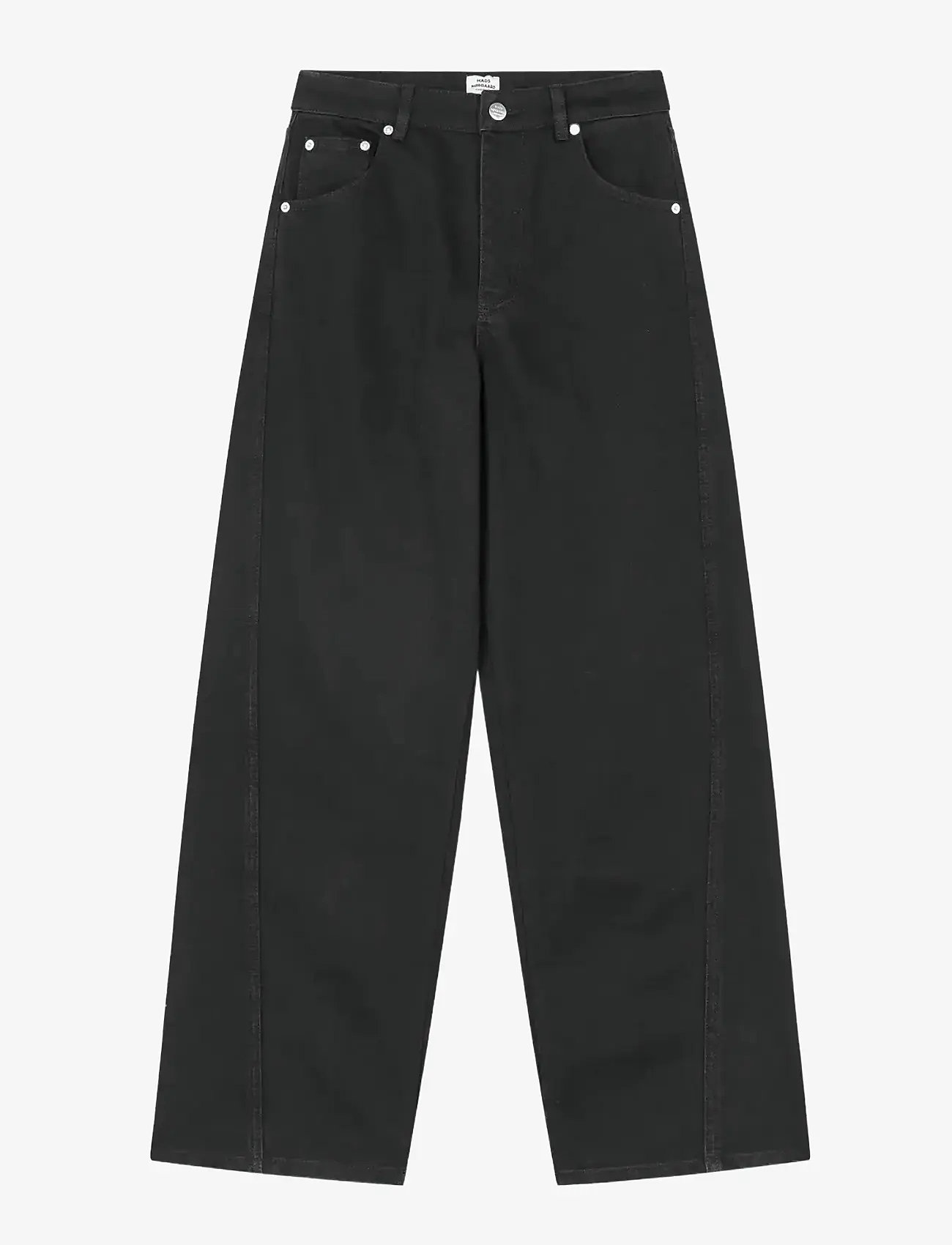 Mads Nørgaard - Dyed Denim Christel Jeans - leveälahkeiset farkut - black - 1