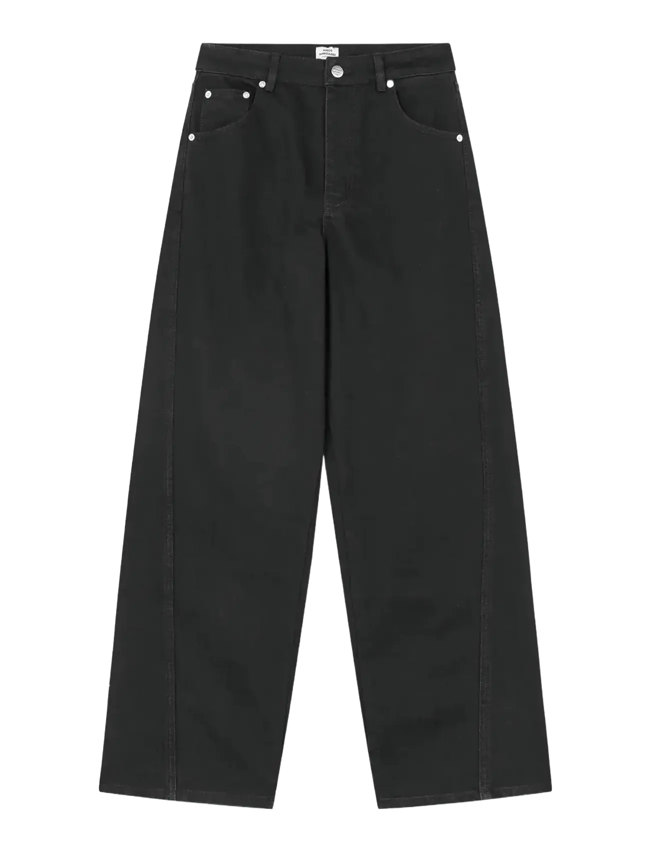 Mads Nørgaard Dyed Denim Christel Jeans - Brede jeans - BLACK / black