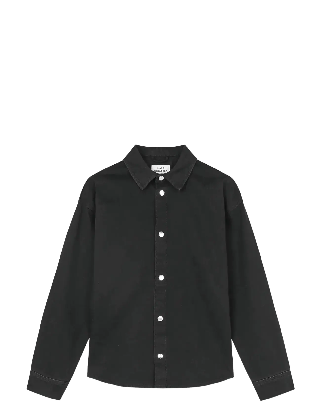Mads Nørgaard Dyed Denim Gisla Shirt - Tøj - BLACK / black